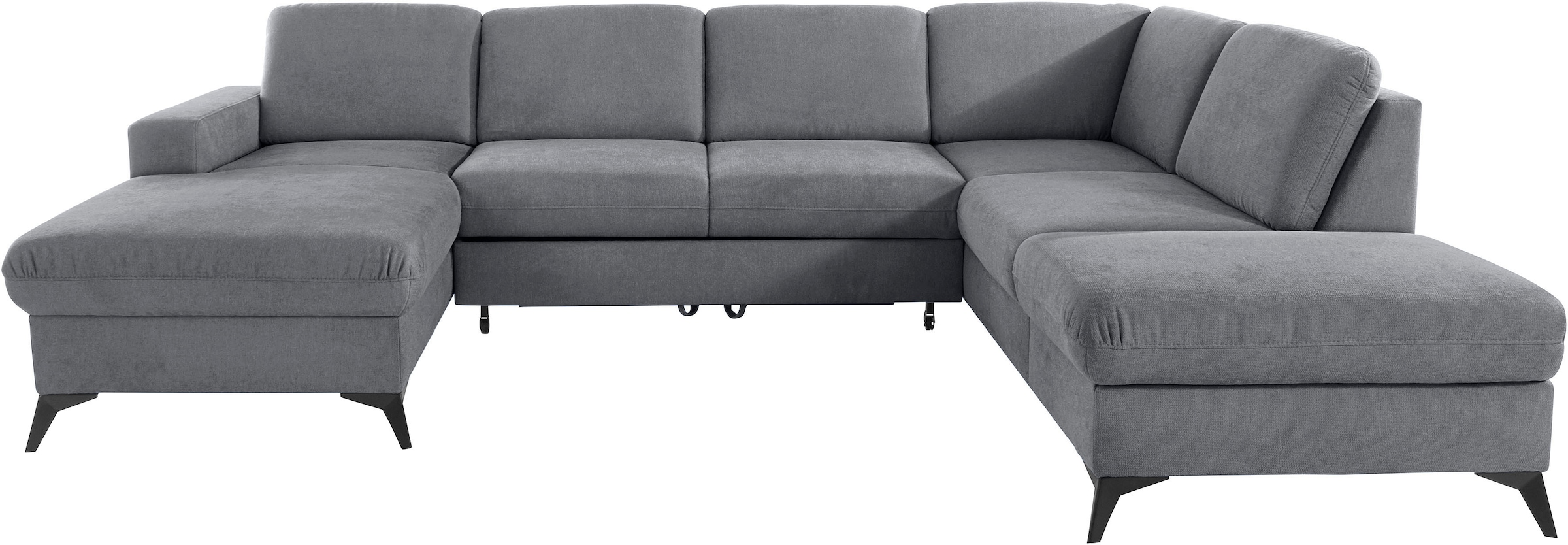 Places of Style Wohnlandschaft »Lolland U-Form«, Wahlweise mit Bettfunktion und Stauraum, auch mit abwischbarem Bezug