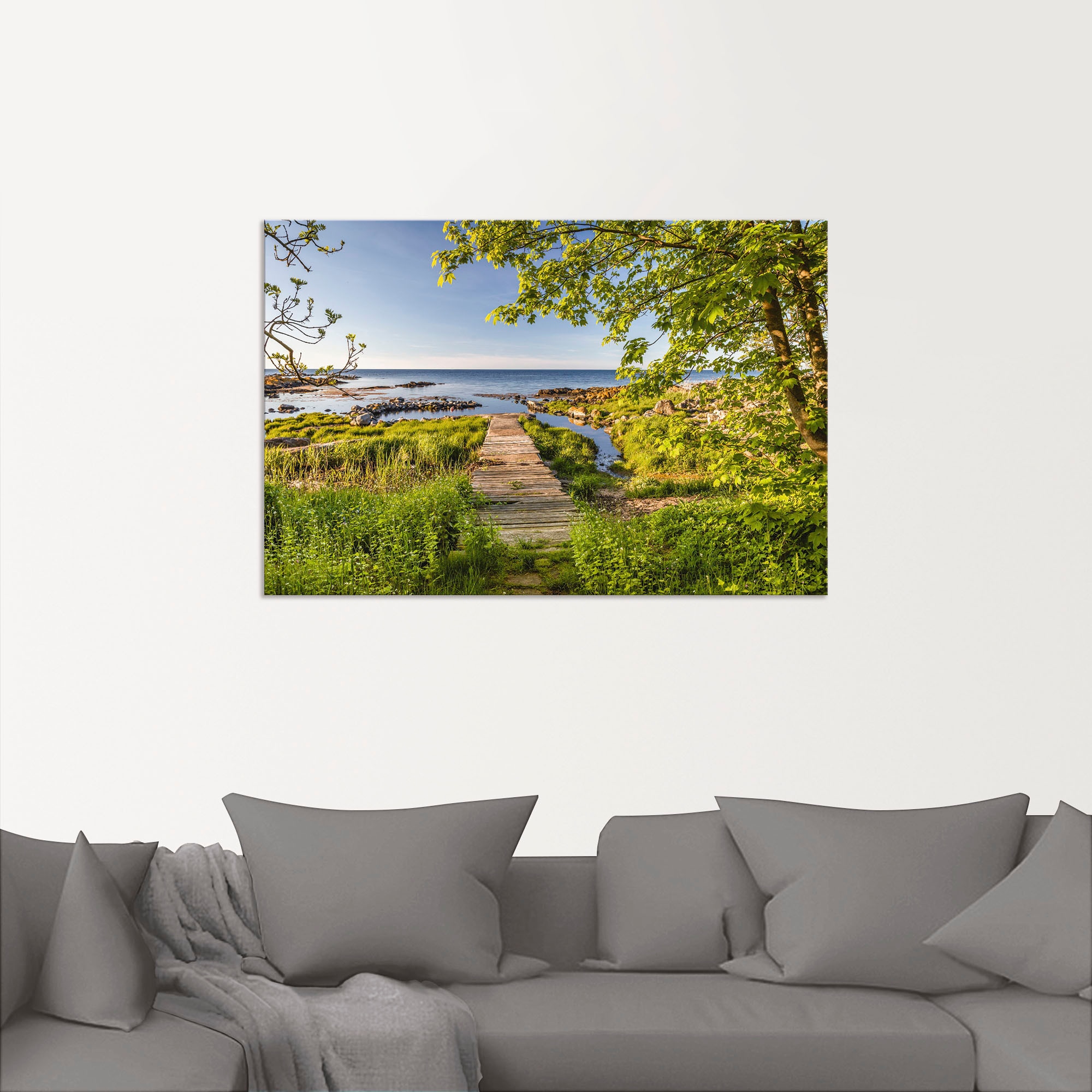 Artland Wandbild »Der Weg zum Meer auf Bornholm«, Küstenbilder, (1 St.), als Alubild, Leinwandbild, Wandaufkleber oder Poster in versch. Größen