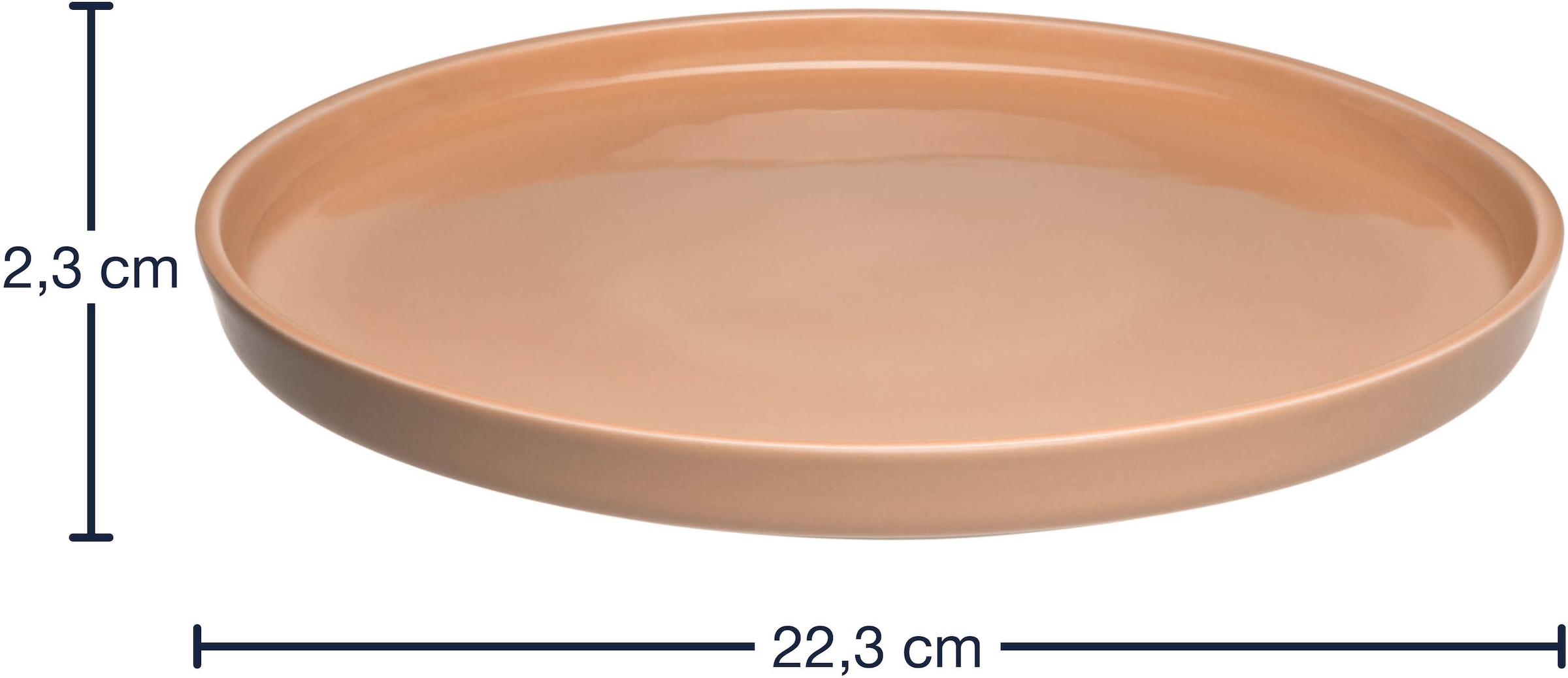 LEONARDO Teller-Set »Speiseteller ROMA, Keramikteller, ca. 22 cm, 6-teilig«, (Set, 6 tlg.), Geschirr-Set, Service, spülmaschinengeeignet