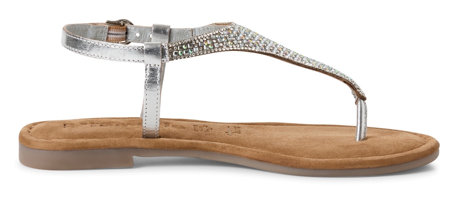 Tamaris Riemchensandale  , Sandalette, Sommerschuh, Festtagsschuh, funkelnde Strasssteinchen