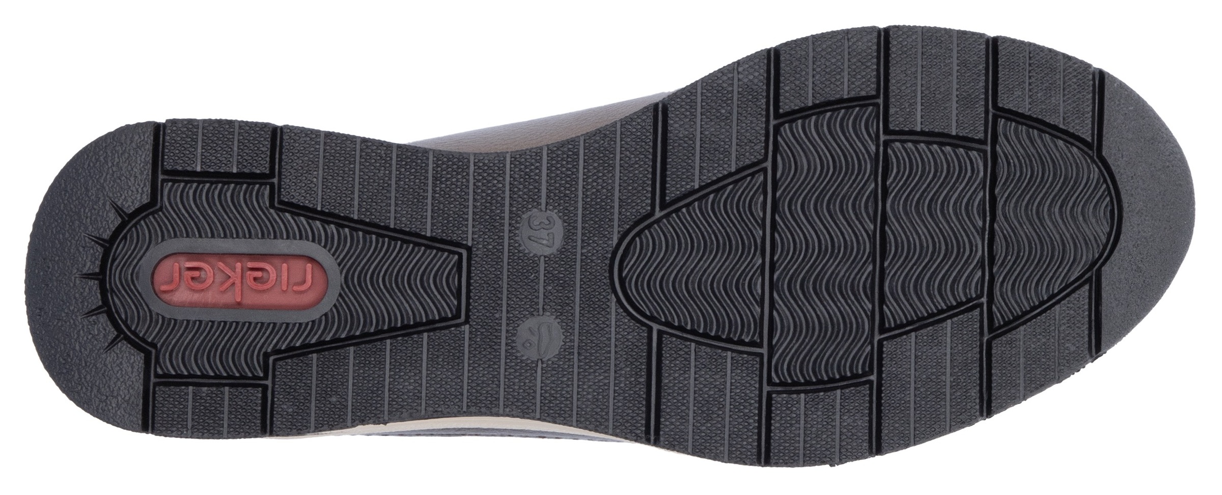 Rieker Keilsneaker, Freizeitschuh, Schnürschuh mit Schaftrandpolsterung, schmale Form