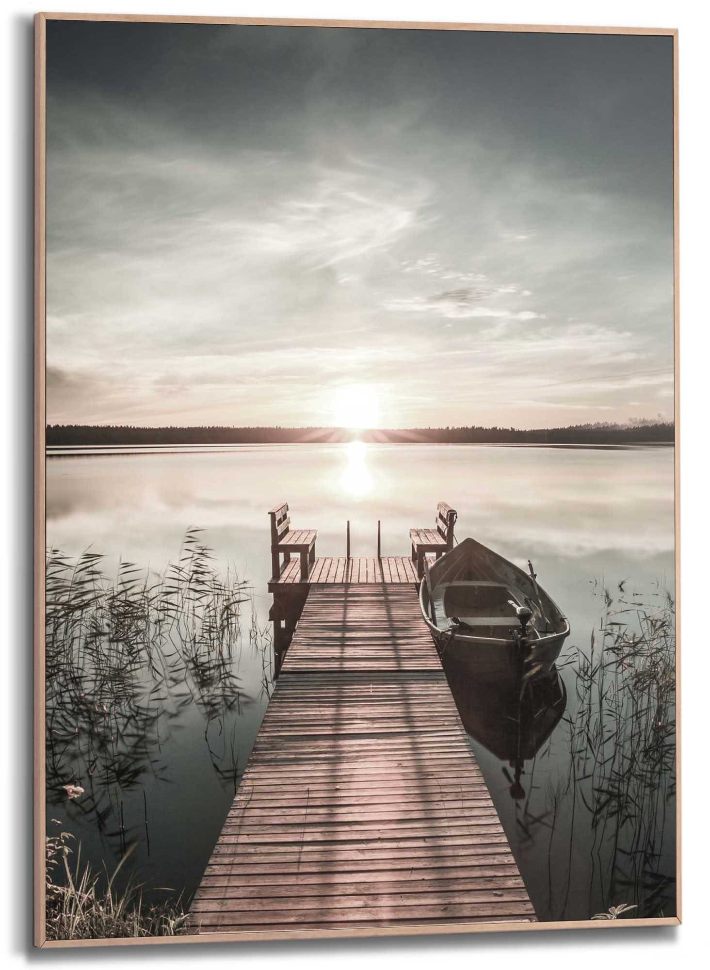 Reinders! Wandbild »Slim Frame Wood 50x70 Scandic Jetty« günstig online kaufen