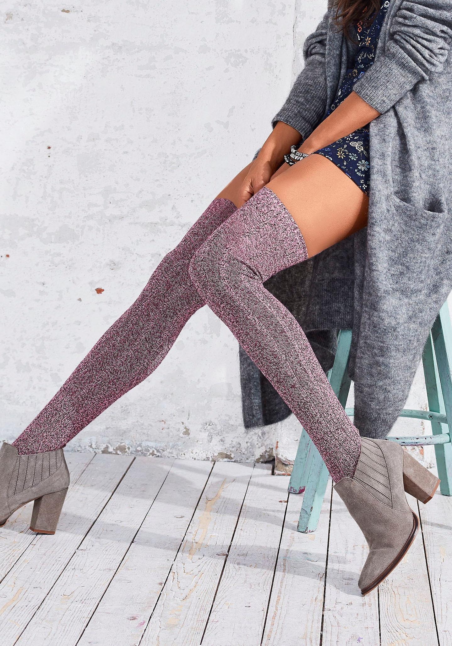 Lavana Overknees Packung, 2 Stk. tlg. in Melangequalität