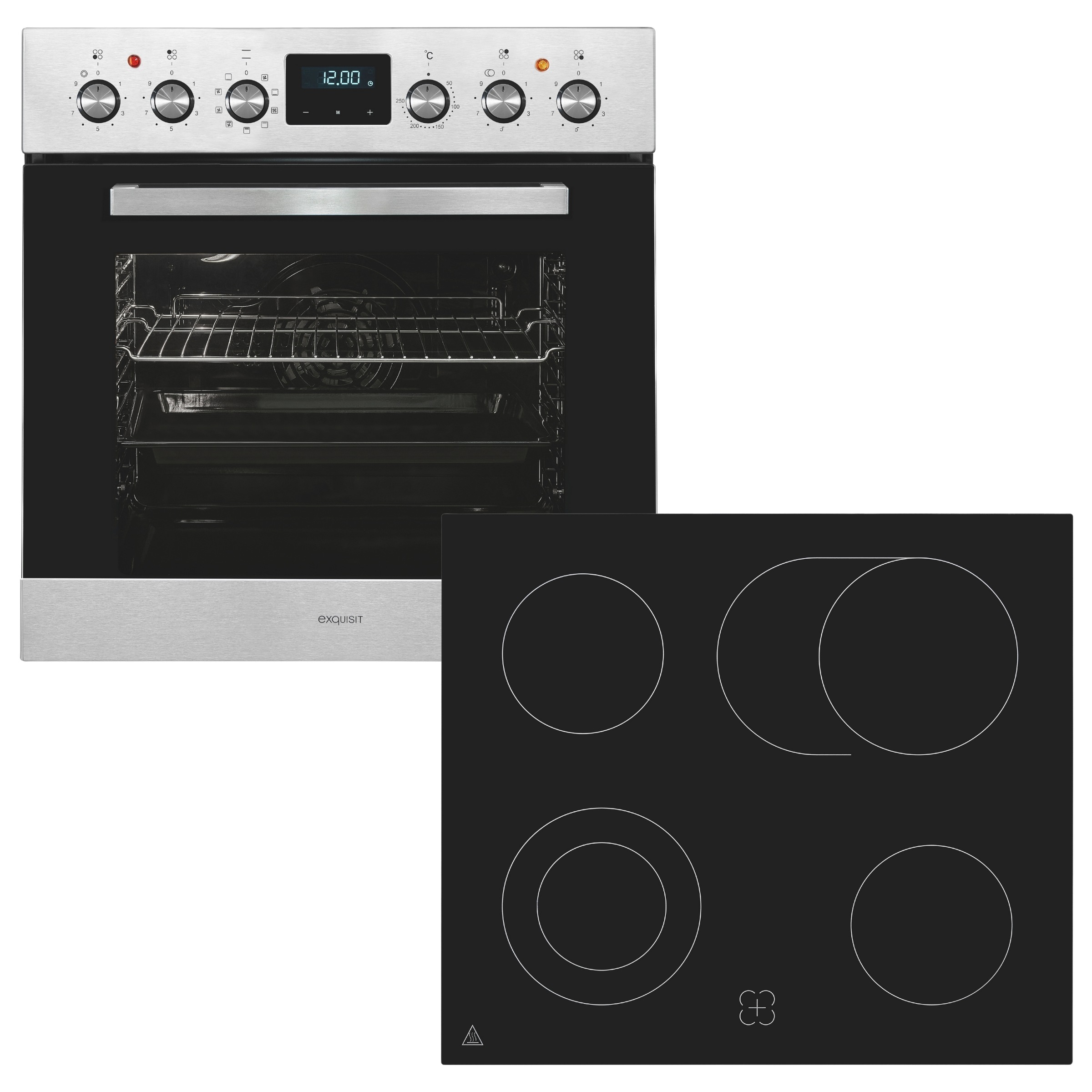 exquisit Elektro-Herd-Set »EHE185-HBZ-020« mit Teleskopauszug nachrüstbar P günstig online kaufen