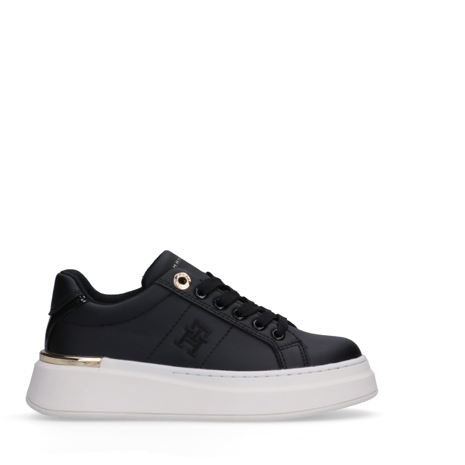 Tommy Hilfiger Sneaker, Plateausneaker, Schnürschuh mit Metallic Einsatz