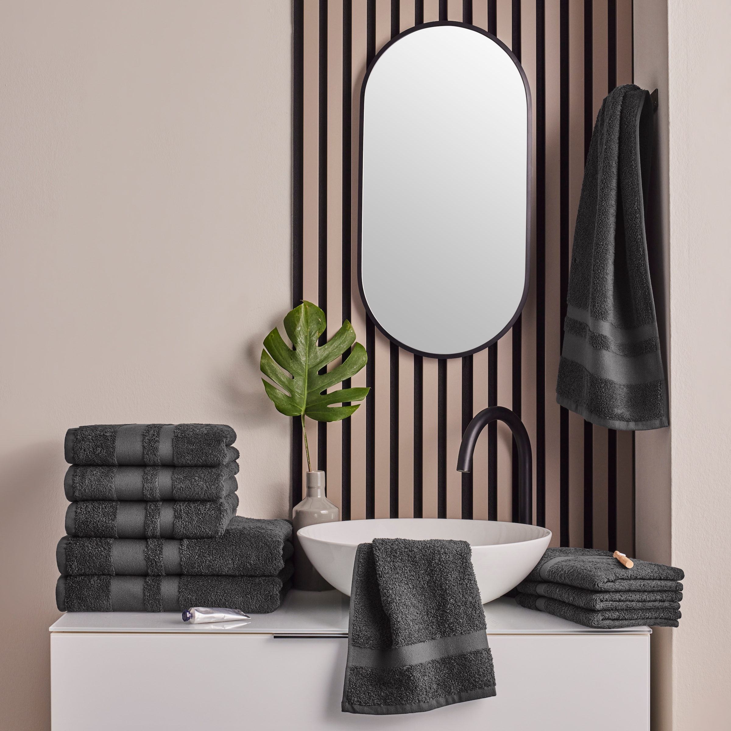 my home Handtuch Set »Vanessa, 10-tlg Handtuch-Set, in Standard- und Premium-Qualität, weich«, Set, 10 tlg., Walkfrottee, 100% Baumwolle, Duschtücher, Handtücher, Gästetücher, mit Bordüre