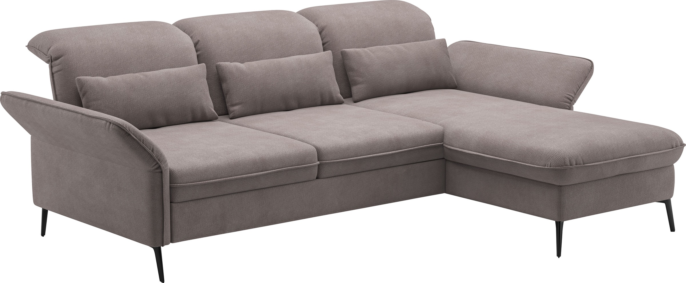 sit&more Ecksofa »Emely, inkl. Sitztiefenverstellung«, wahlweise mit Bettfunktion,Bettkasten,Kopf- & Armteilverstellung