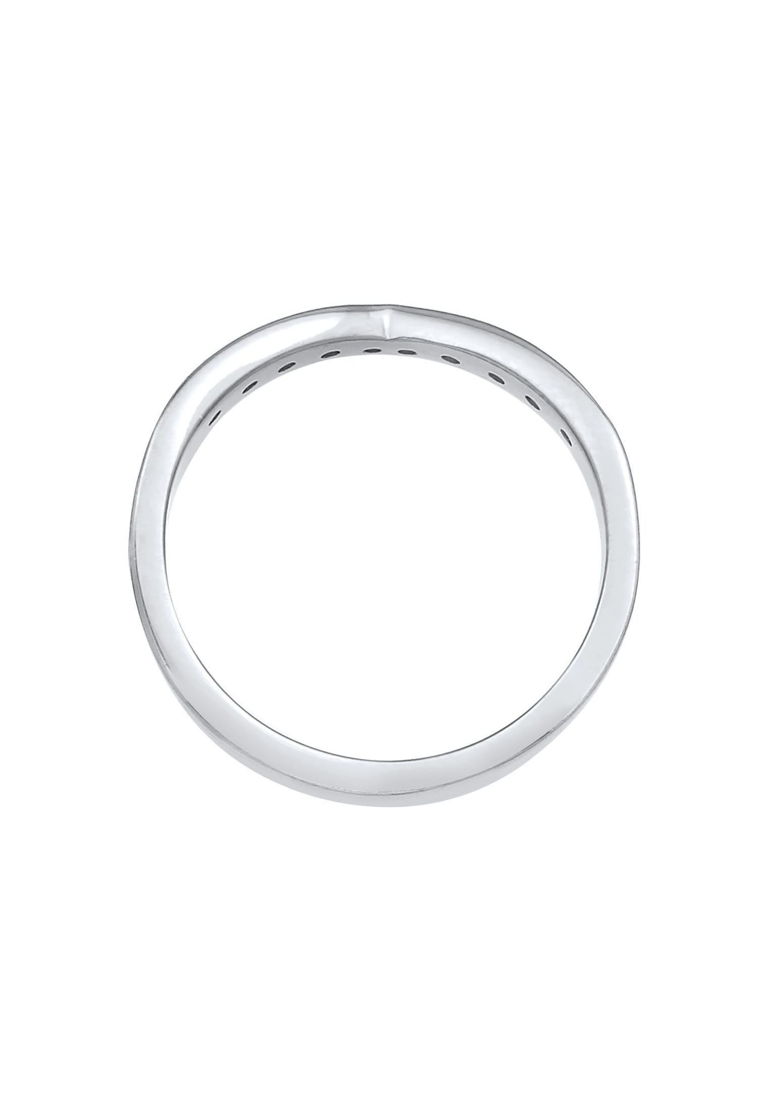 Elli DIAMONDS Diamantring »Diamanten (0.15 ct) V-Form Verlobung 925 Silber«