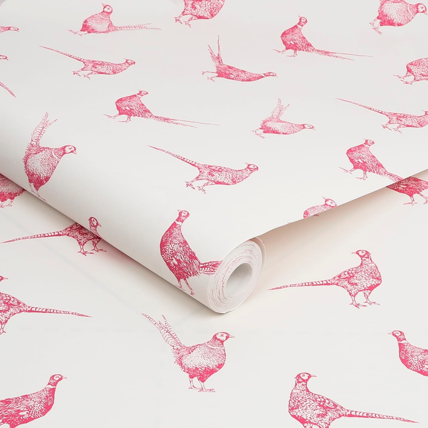 Joules Vliestapete »Flirty Pheasants Truly Pink«, animal print, animal prin günstig online kaufen