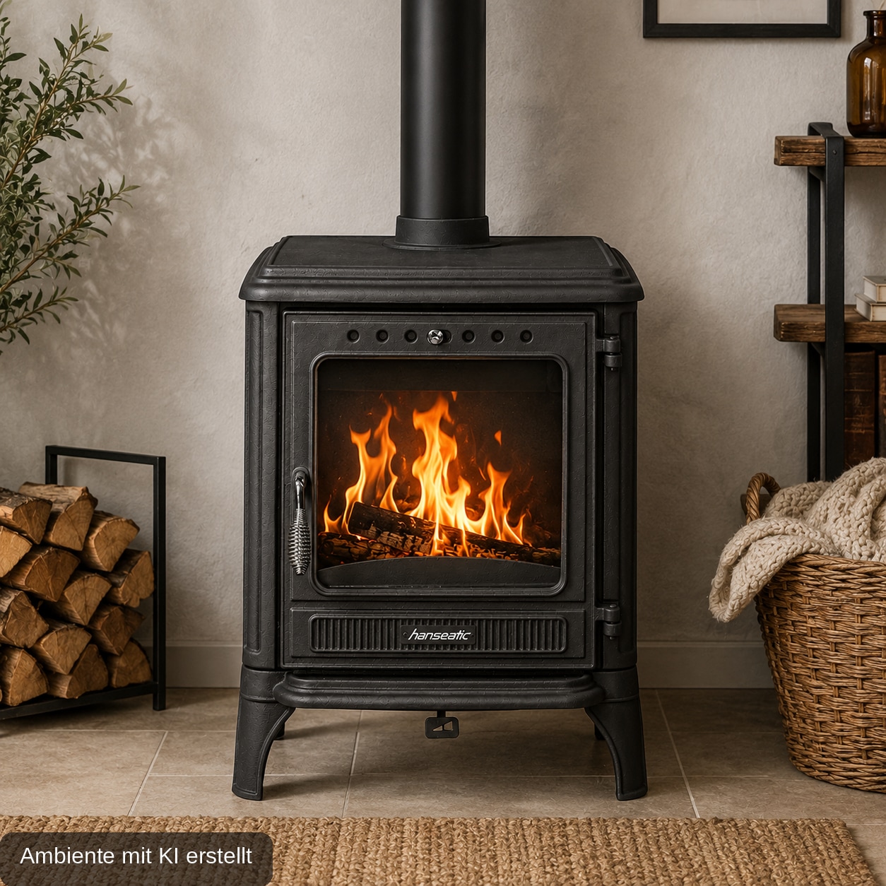 Hanseatic Kaminofen »Castor 85« Großer Feuerraum