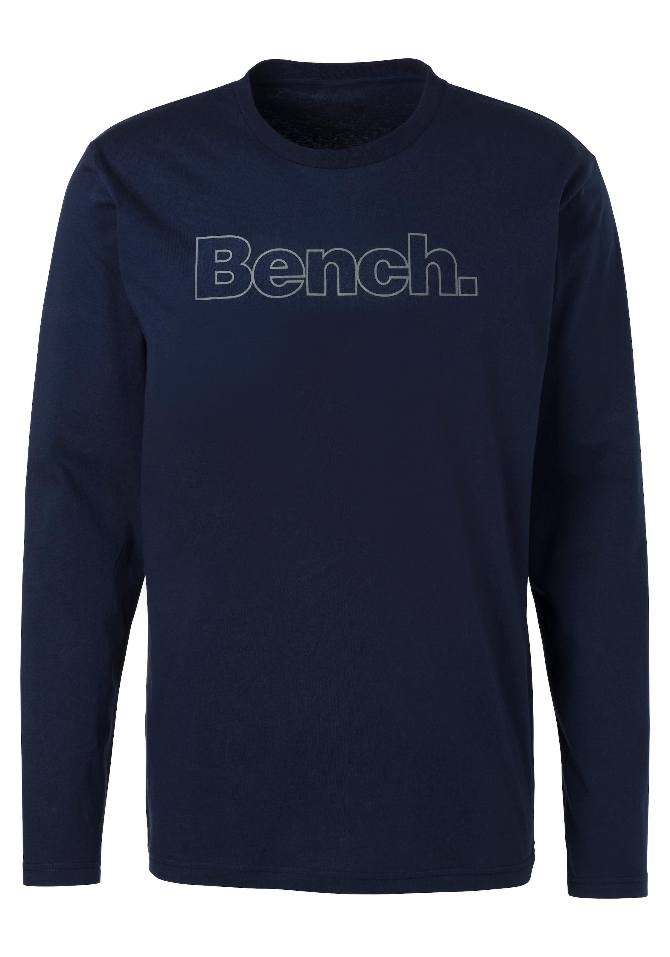 Bench. Loungewear Langarmshirt 2 Stk. mit Bench. Print vorn