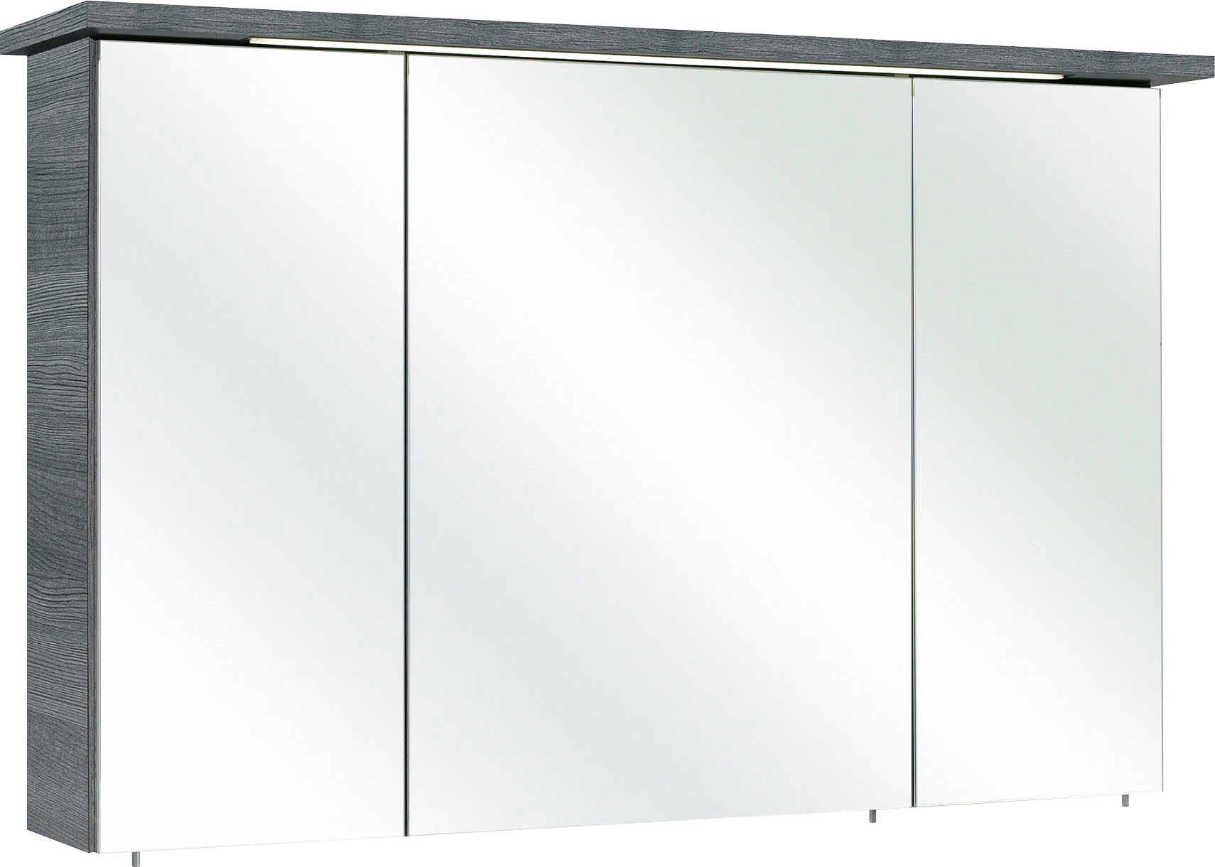 Saphir Badmöbel-Set »Quickset 2-teilig, Mineralmarmor-Waschtisch mit LED-Spiegelschrank«, (2 St.), Badezimmer Set inkl. Türdämpfer, 5 Türen, 1 Klappe, 1 Schublade