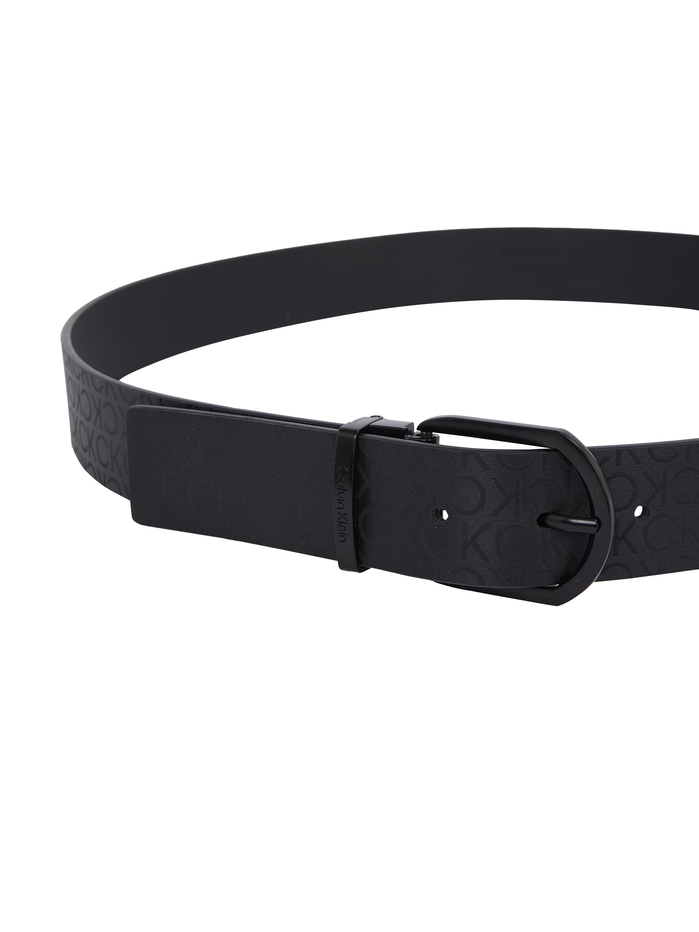 Calvin Klein Ledergürtel »ADJ CASUAL ROUND MONO 35MM«, mit Logo-Print