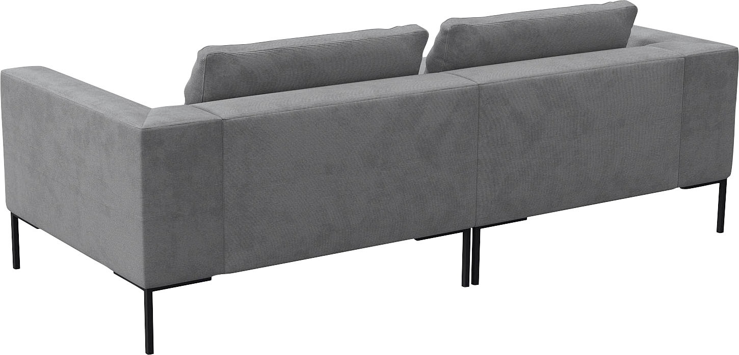 FLEXLUX Ecksofa »Loano, superbequemer Sitzkomfort durch Kaltschaum im Sitz, L-Form«, modernes Sofa, frei im Raum stellbar, lose Kissen, hoher Fuß