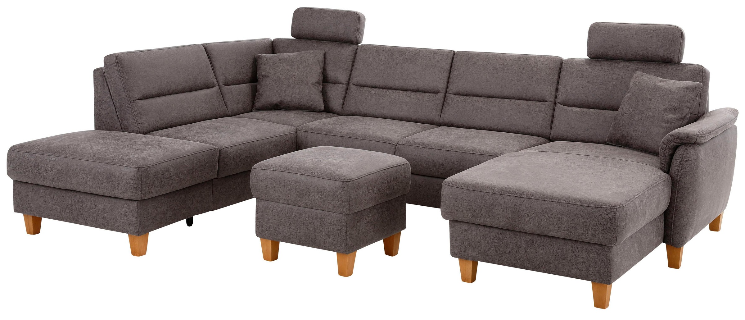 Home affaire Wohnlandschaft »Palmera U-Form, B: 308 cm« optional Bettfunkti günstig online kaufen