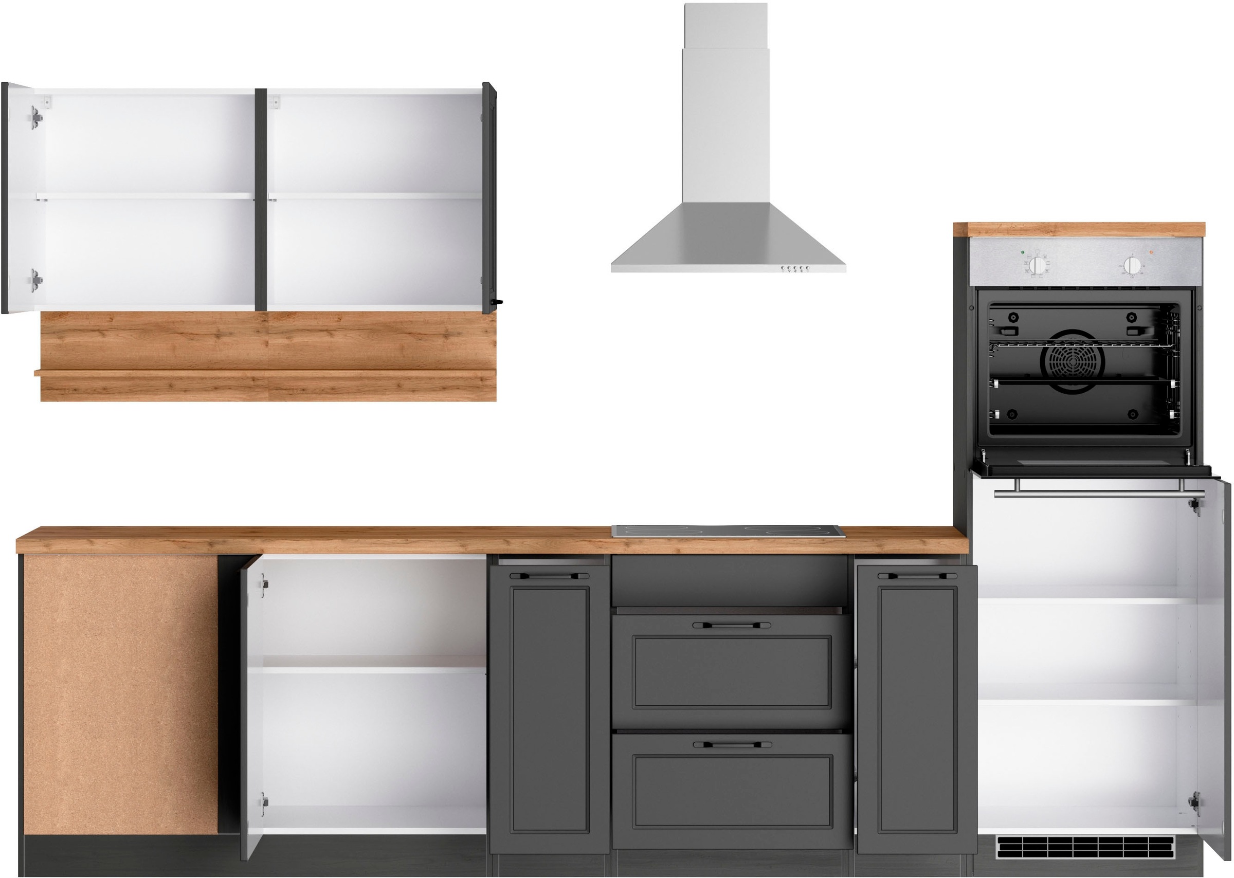 KOCHSTATION Winkelküche "KS-Lana", Stellbreite 240/300 cm, wahlweise mit E- günstig online kaufen