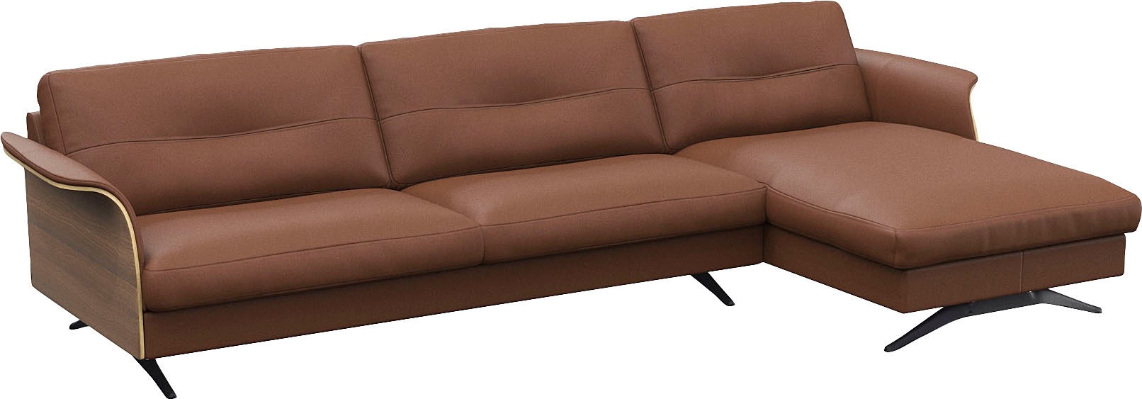 FLEXLUX Ecksofa »Glow, super bequem durch hochwertigem Sitzaufbau mit Feder günstig online kaufen