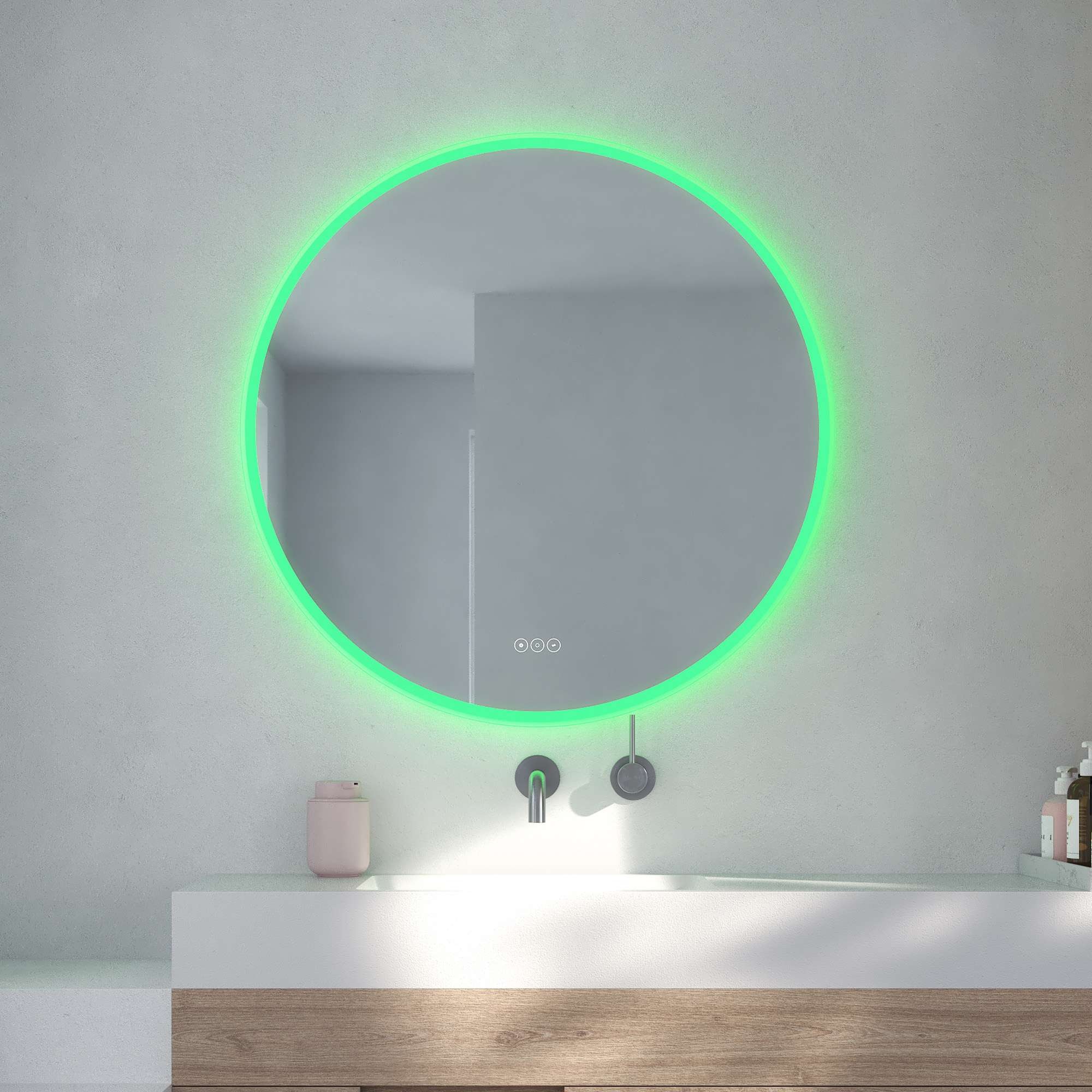 Loevschall Badspiegel »Johannesburg RGB Badezimmerspiegel, rund, Farbwechse günstig online kaufen