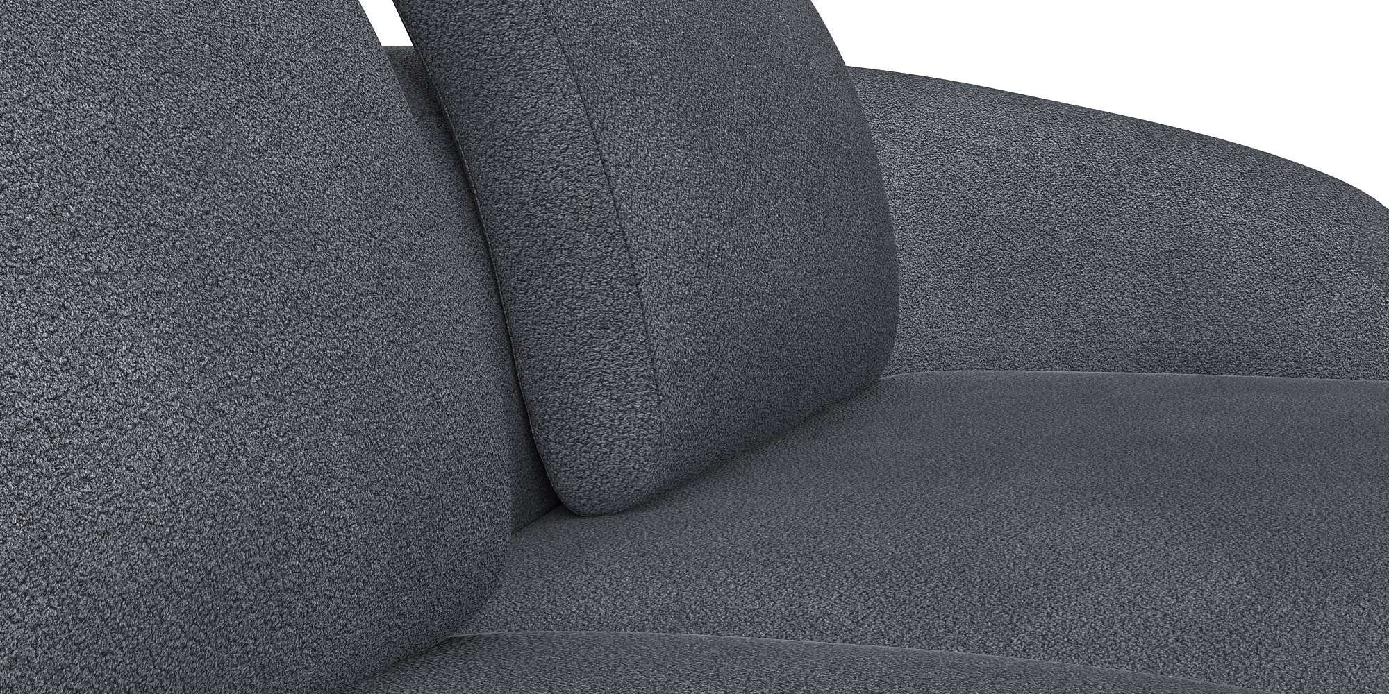 FLEXLUX Wohnlandschaft »Torino, rund, L-Form, Sofa-Ecke mit Recamiere, Longchair-Sofa«, Modernes, organisches Sofa-Design, Kaltschaum, Wellenunterfederung