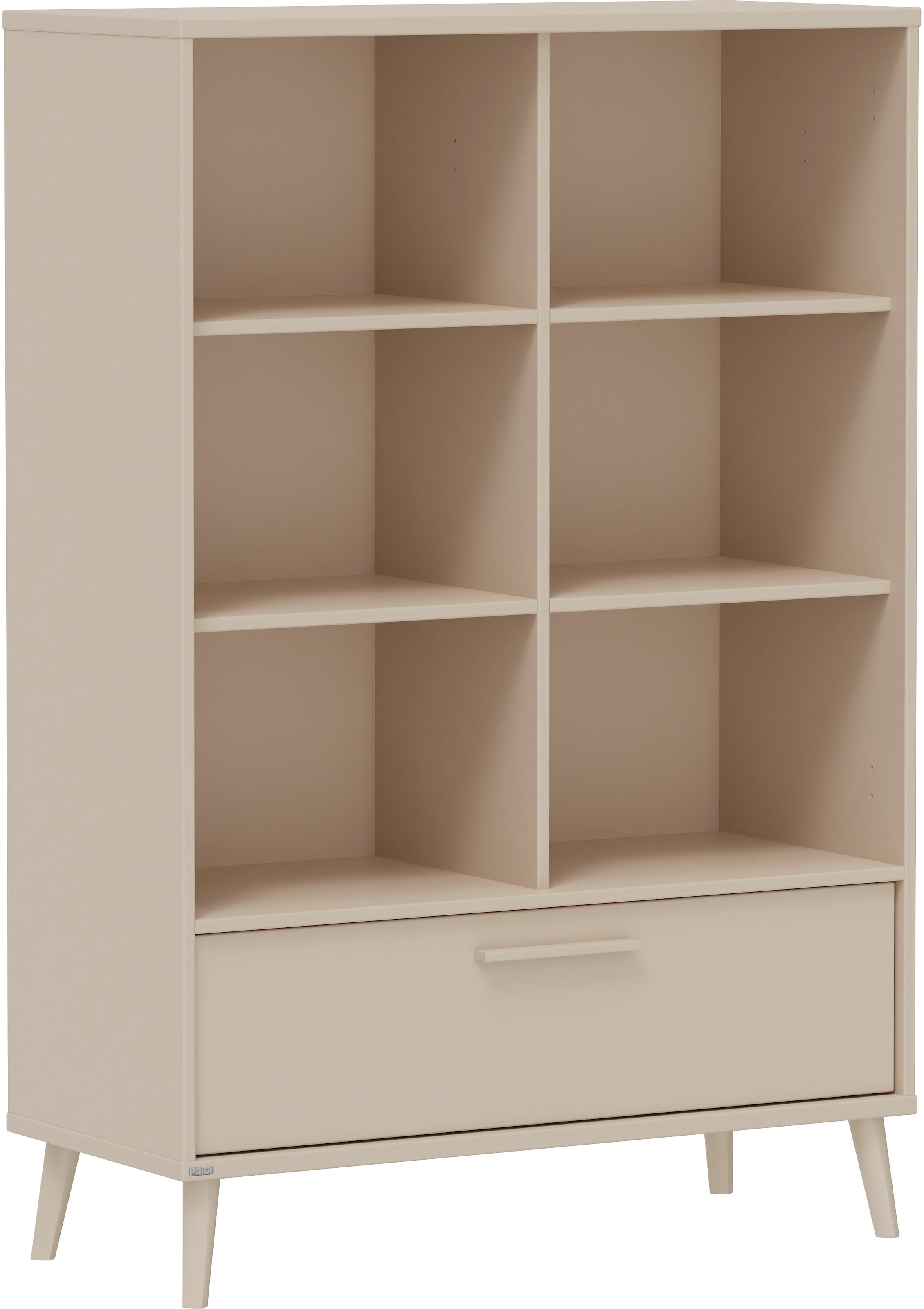 PAIDI Standregal »in Beige mit Schublade, offenen Fächern, verschiedene Ausführungen« B/H/T ca. 48-95/139/41cm,  Soft-Close, stabiles und langlebiges Regal, geprüfte Qualität