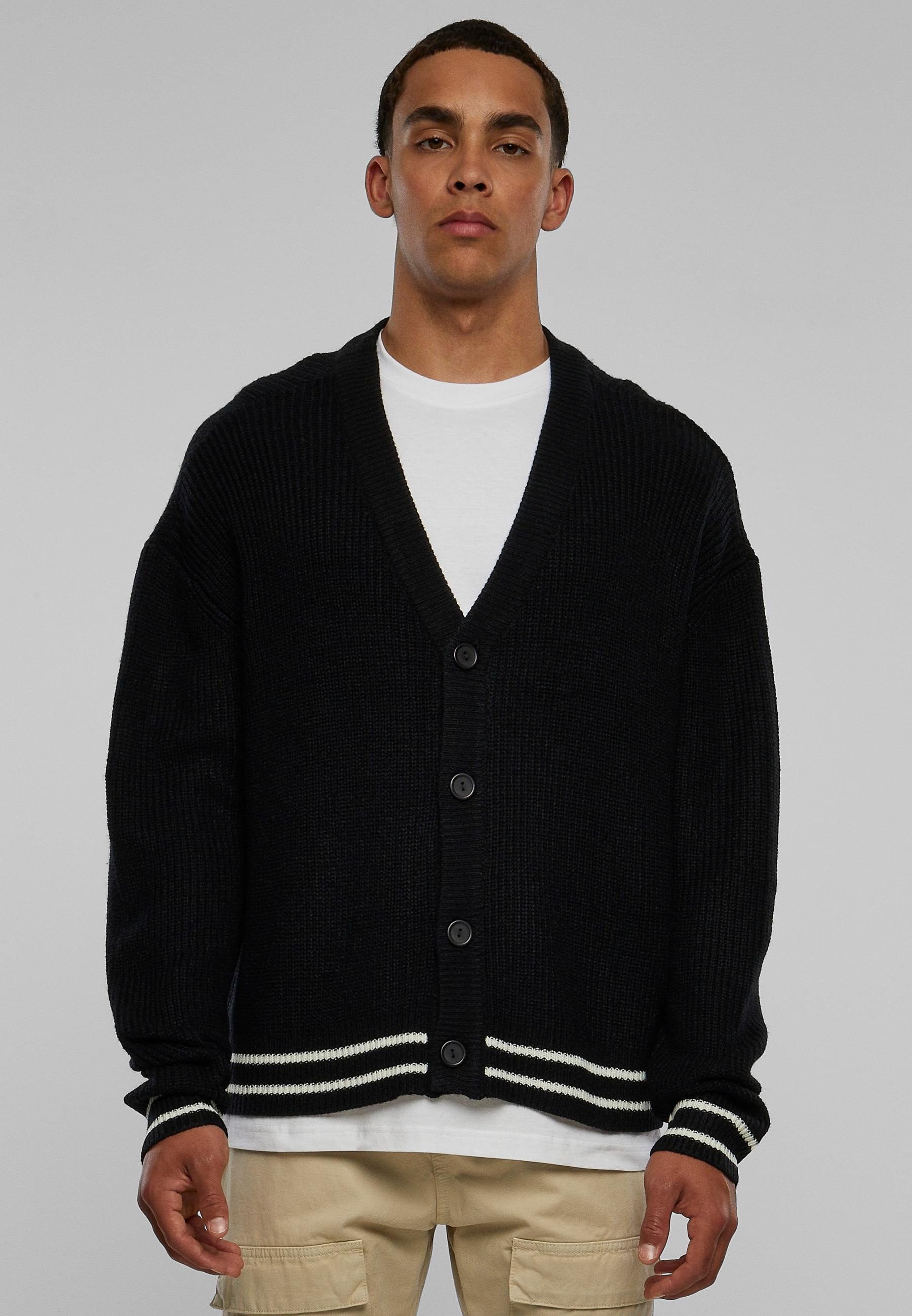 URBAN CLASSICS Strickjacke »Urban Classics Herren Sporty Boxy Cardigan« 1 Stk. tlg.