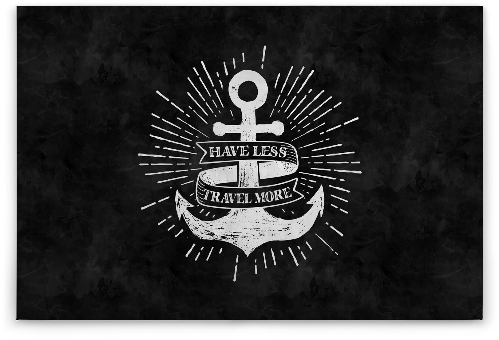 Bricoflor Tattoo Wandbild Mit Anker Wohnzimmer Und Küchen Leinwandbild In S günstig online kaufen