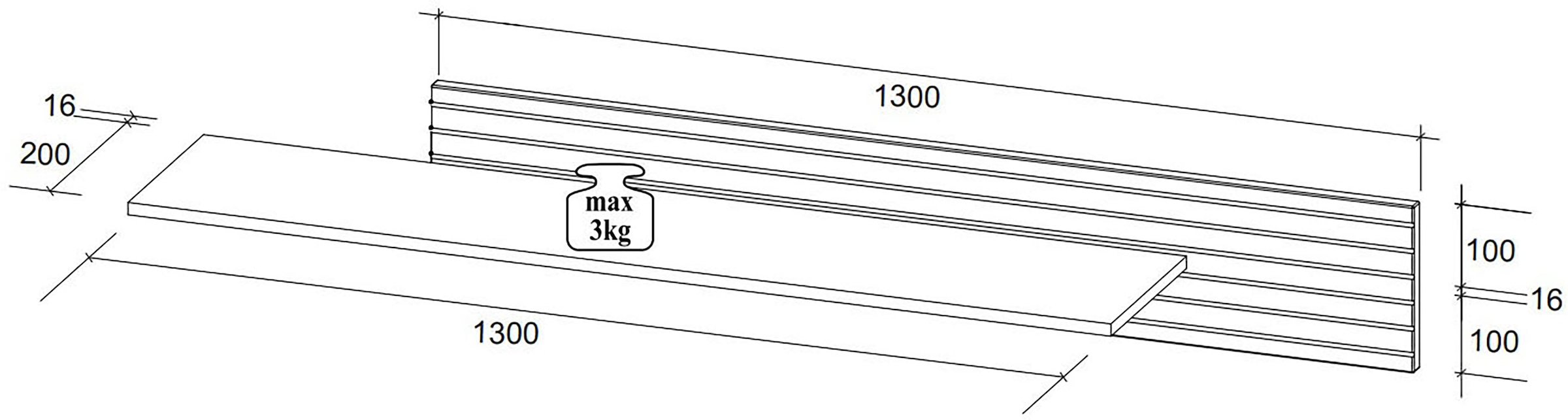 Innostyle Wohnwand »Ina Wohnwand, 340x200x44 cm (B/H/T)« 6 Stk. tlg.