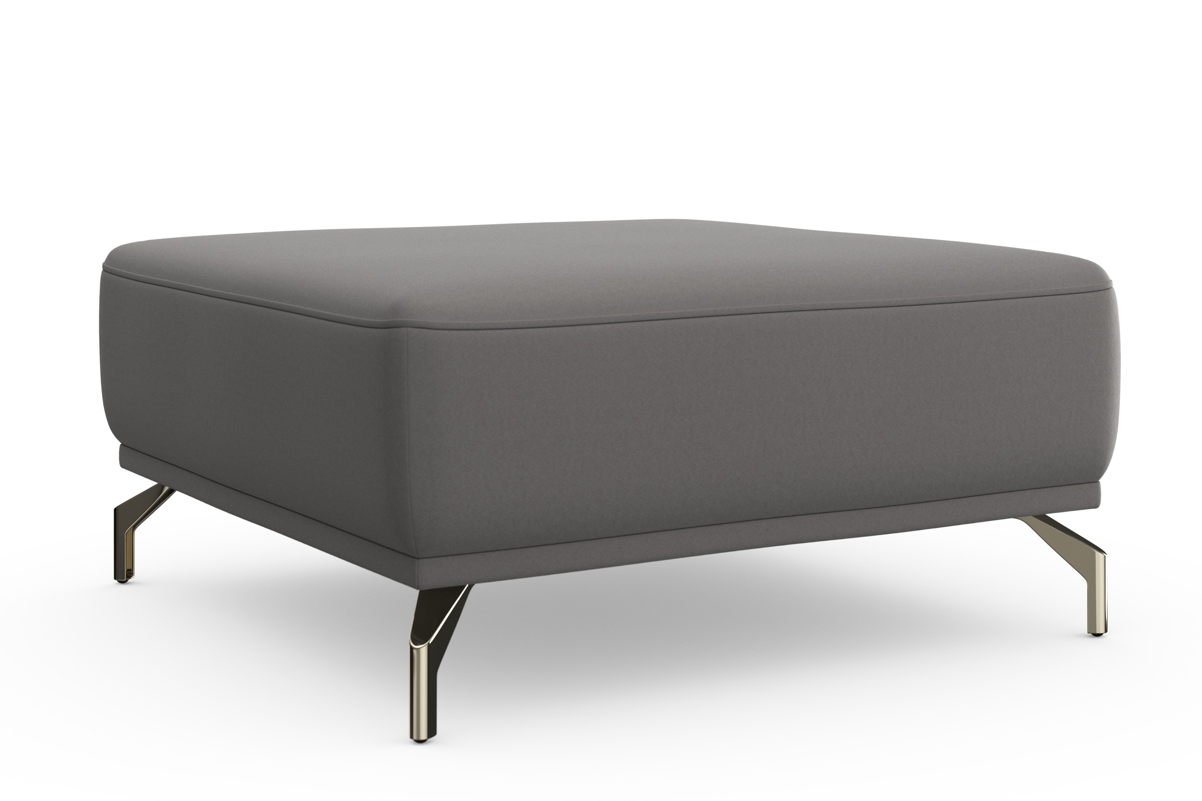 sit&more Hocker »Bailando« mit Federkern und satinierten Nickelfüßen