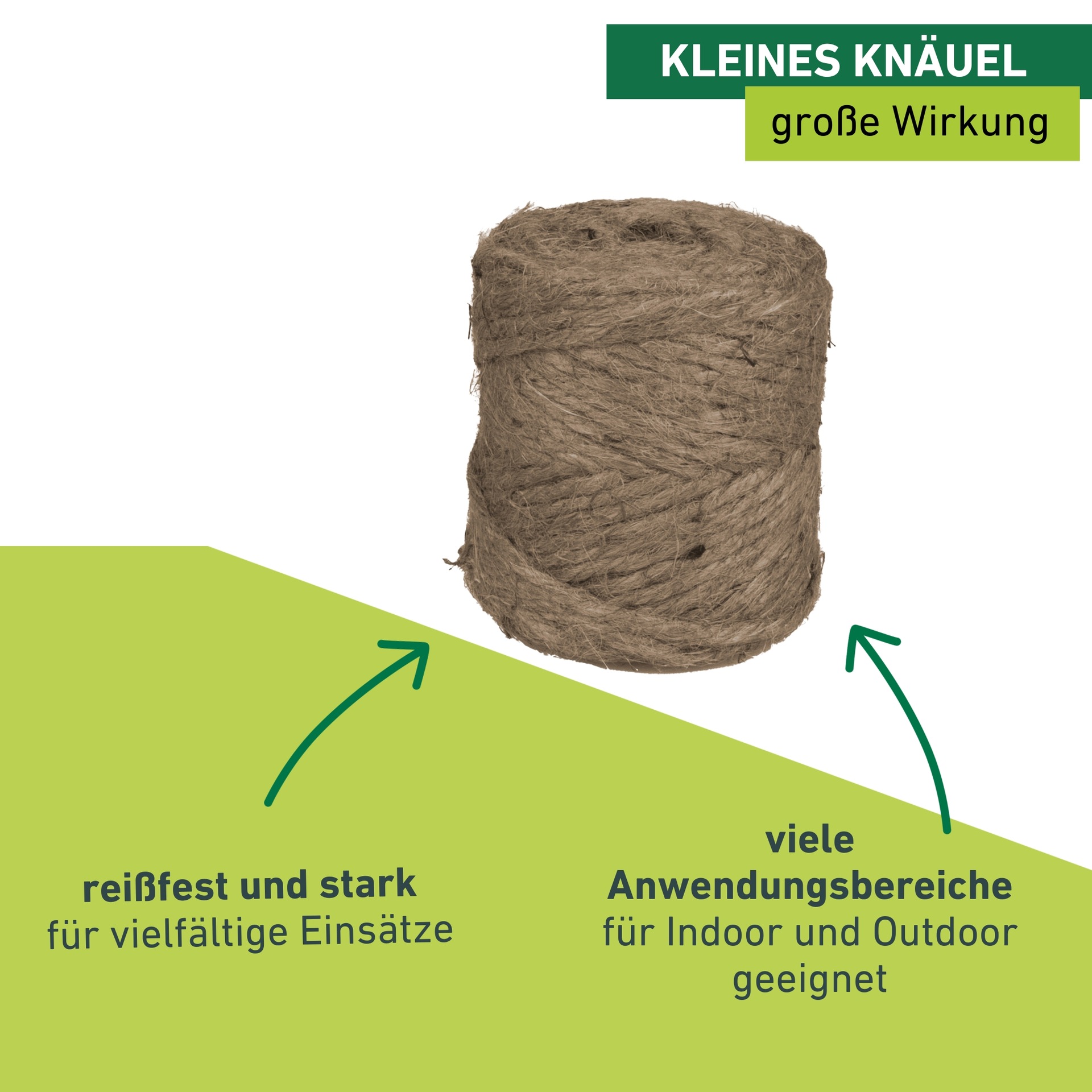 Windhager Pflanzschnur »Jute-Schnur, Garn zur Befestigen von Pflanzen« 1 Stk. tlg. Vliesen und Matten, erhältlich in 1,5 mm x 170 m oder 4 mm x 50 m