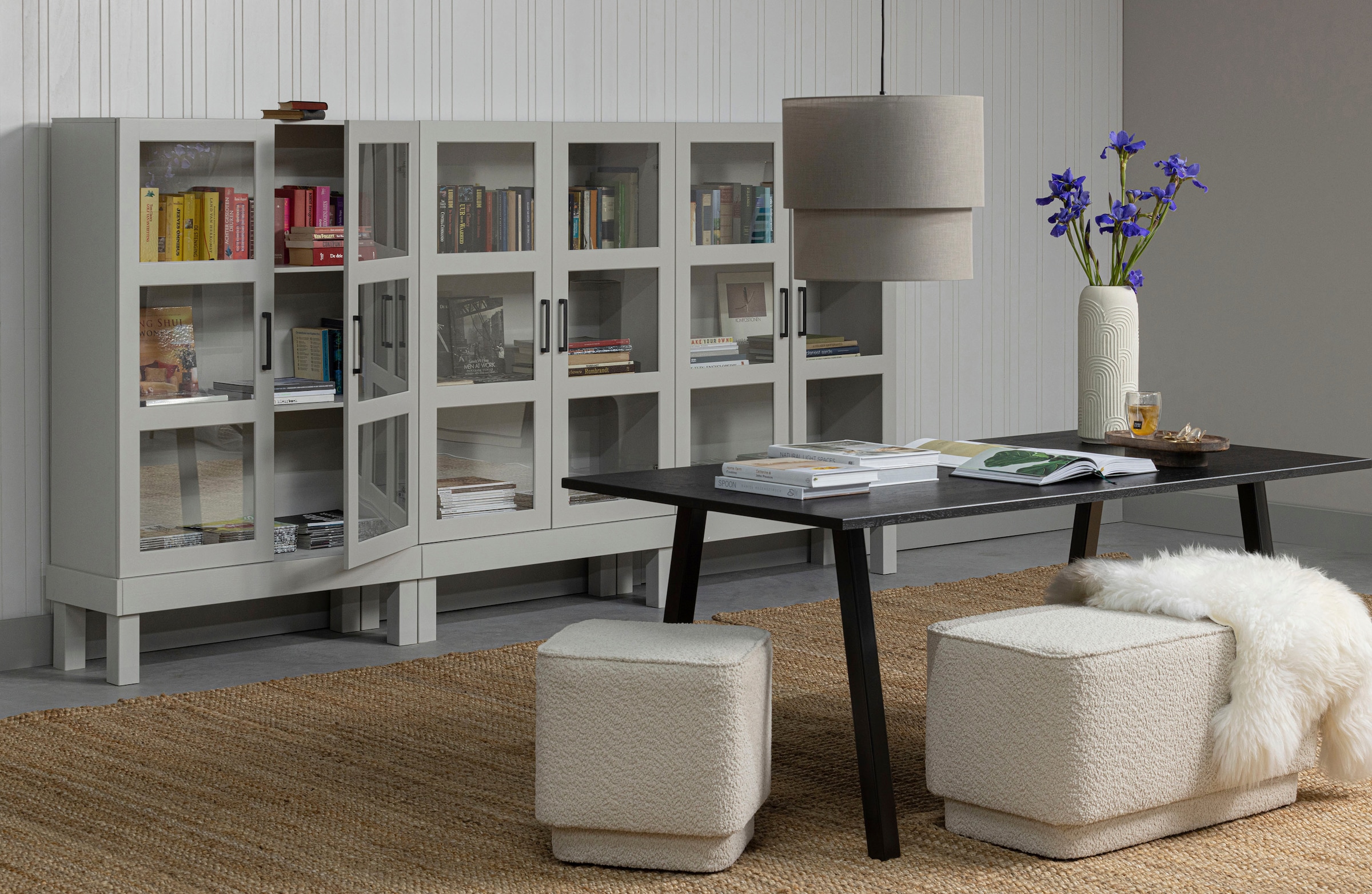 WOOOD Vitrine »Bonk«, ausgestattet mit drei Regalen, H 160 cm x B 107 cm