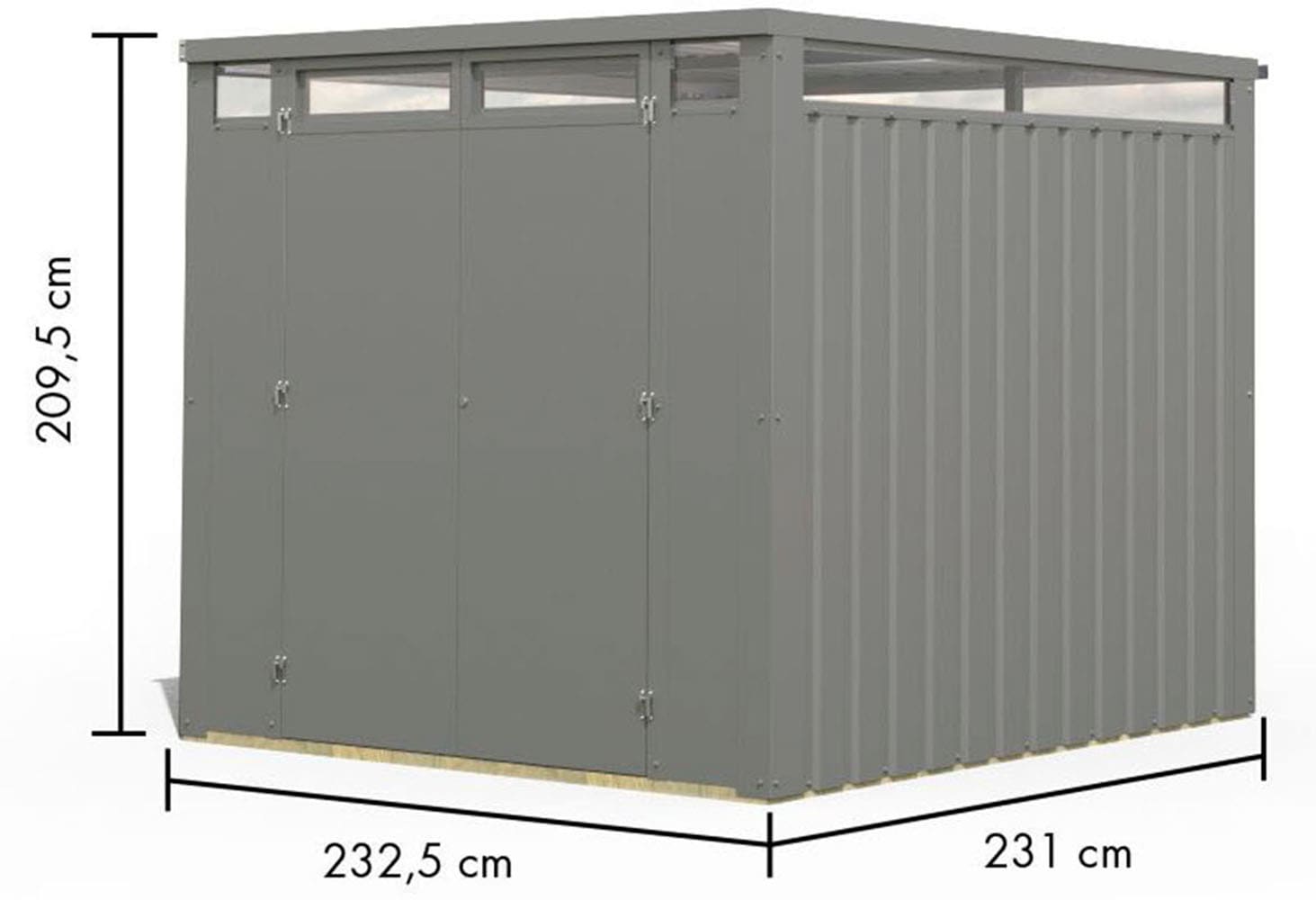 Karibu Gartenhaus »"Leto 2"«, staubgrau oder anthrazit