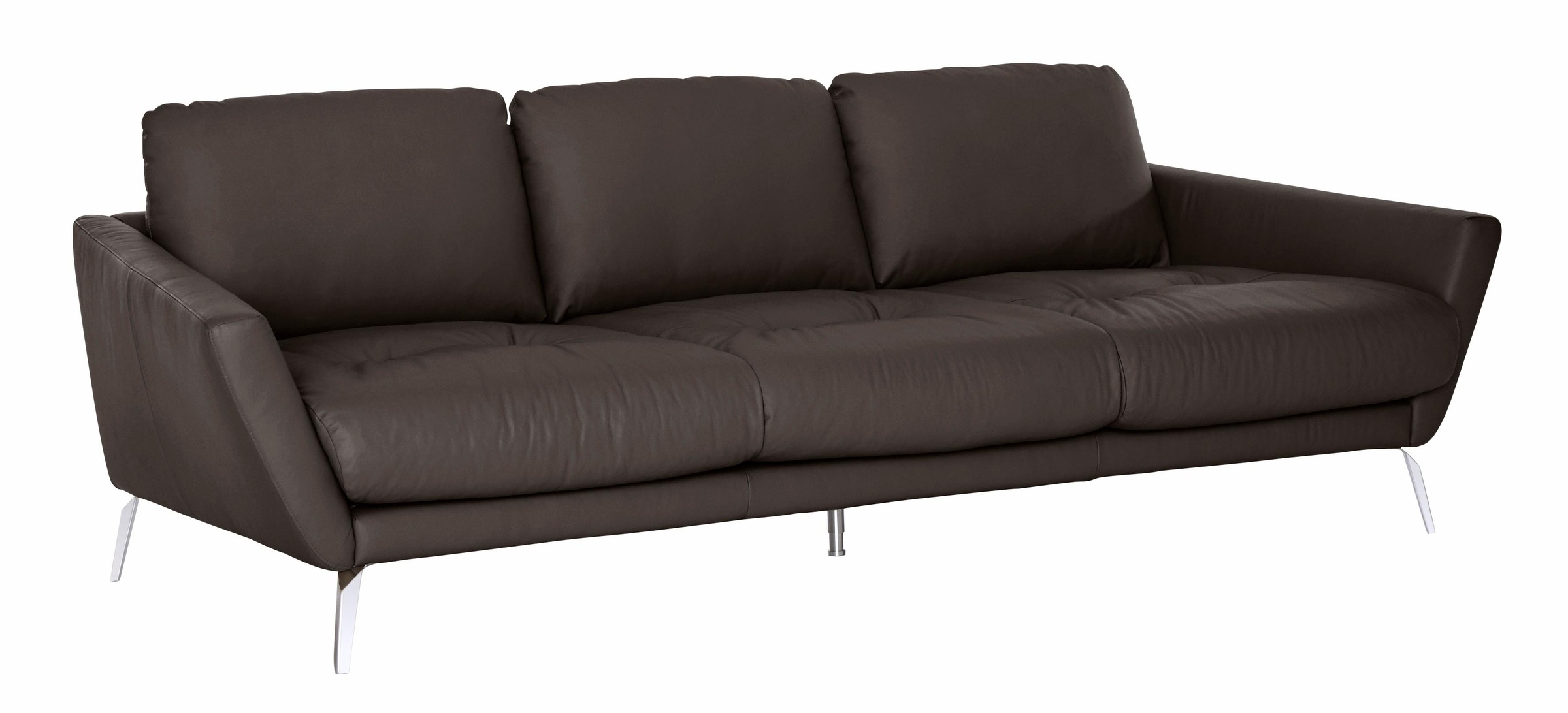 W.SCHILLIG Big-Sofa »softy«, mit dekorativer Heftung im Sitz, Füße Chrom glänzend
