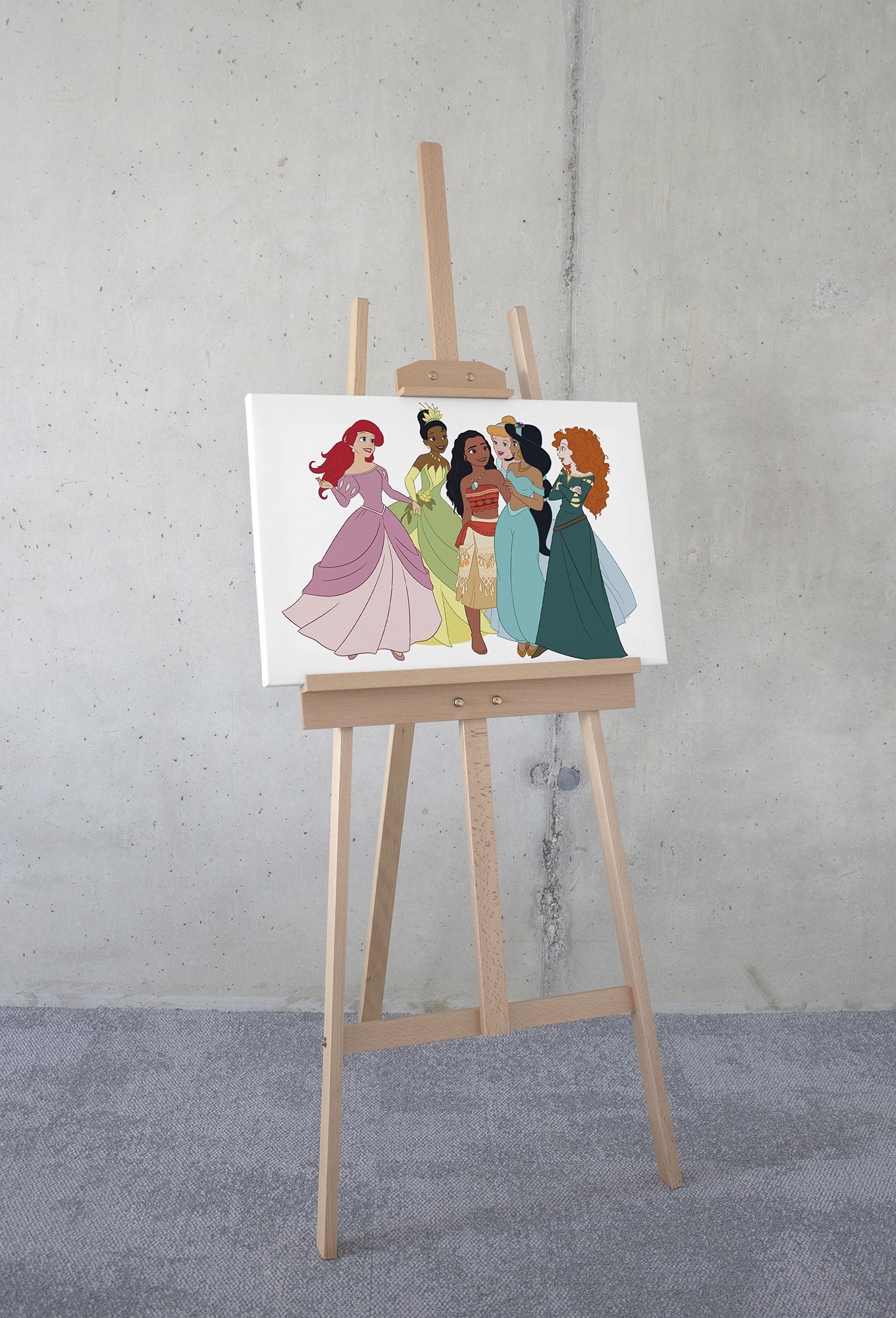 Komar Leinwandbild »Disney Princesses Together«, Disney, (Set, 1 St.), 60 x 40 cm (Breite x Höhe) - Kinderzimmer, Dekoration