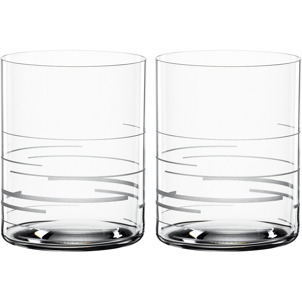 SPIEGELAU Whiskyglas »Lines«, (Set, 2 tlg.), Dekor graviert, 430 ml, 2-teilig