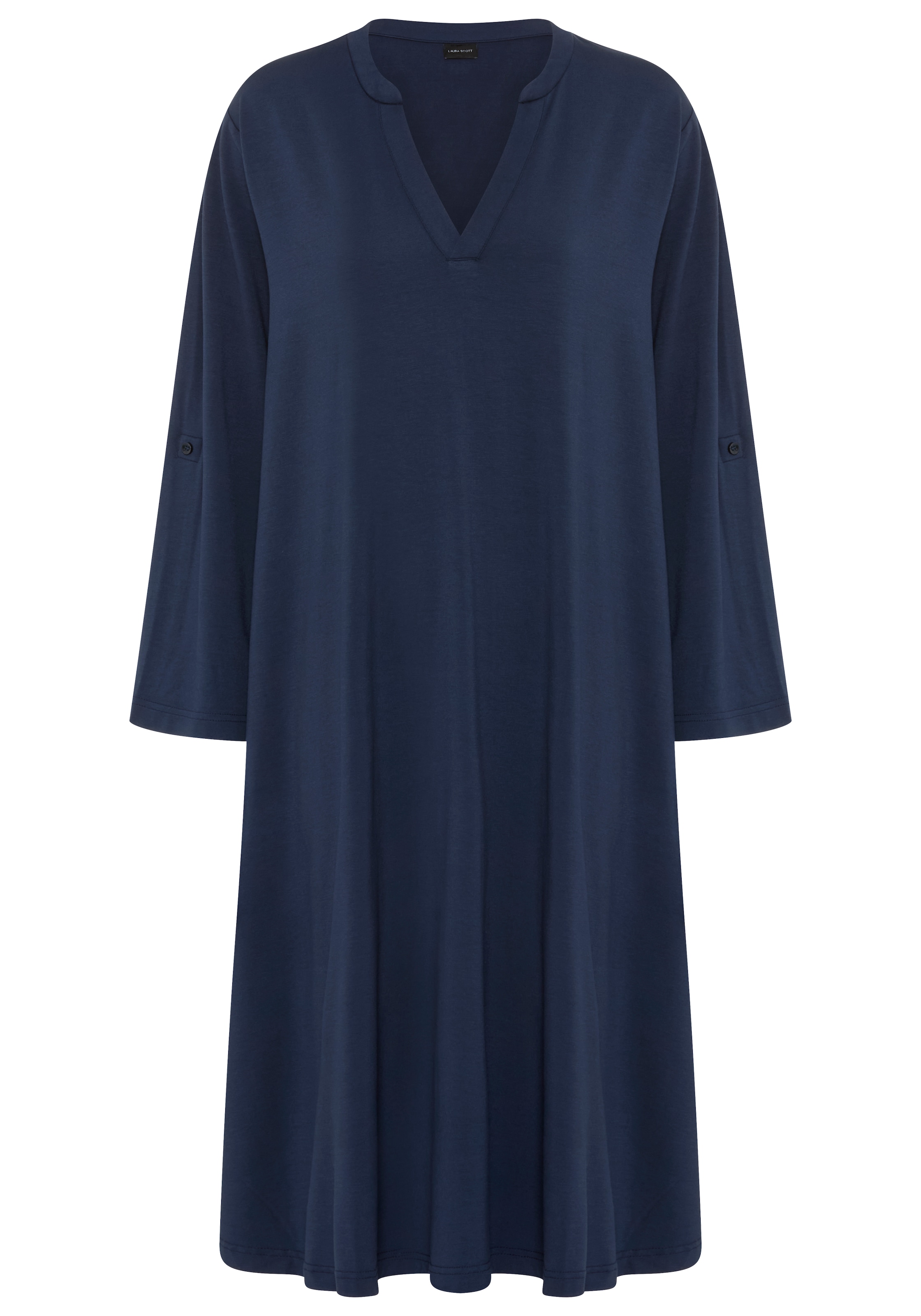 Laura Scott CURVE Jerseykleid kniefrei, 3/4-Ärmel mit krempelbarem Abschluss