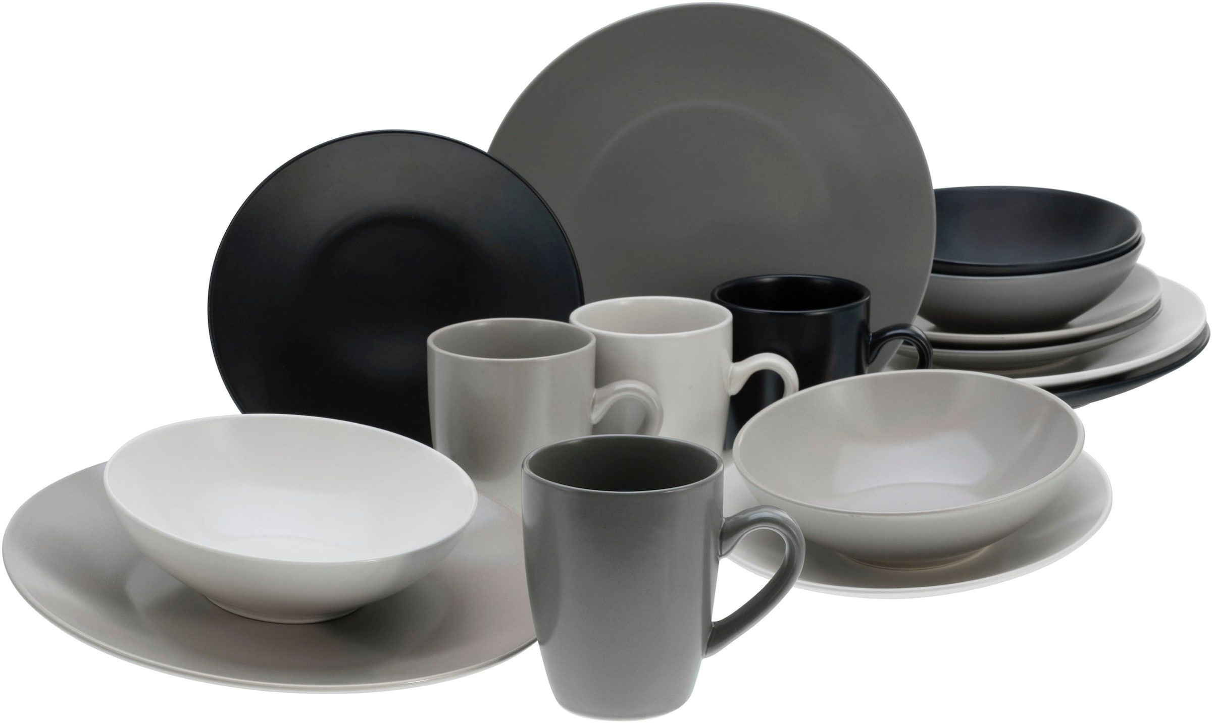 CreaTable Kombiservice »Geschirr-Set Manhattan« Service, Moderne Coupeform, günstig online kaufen