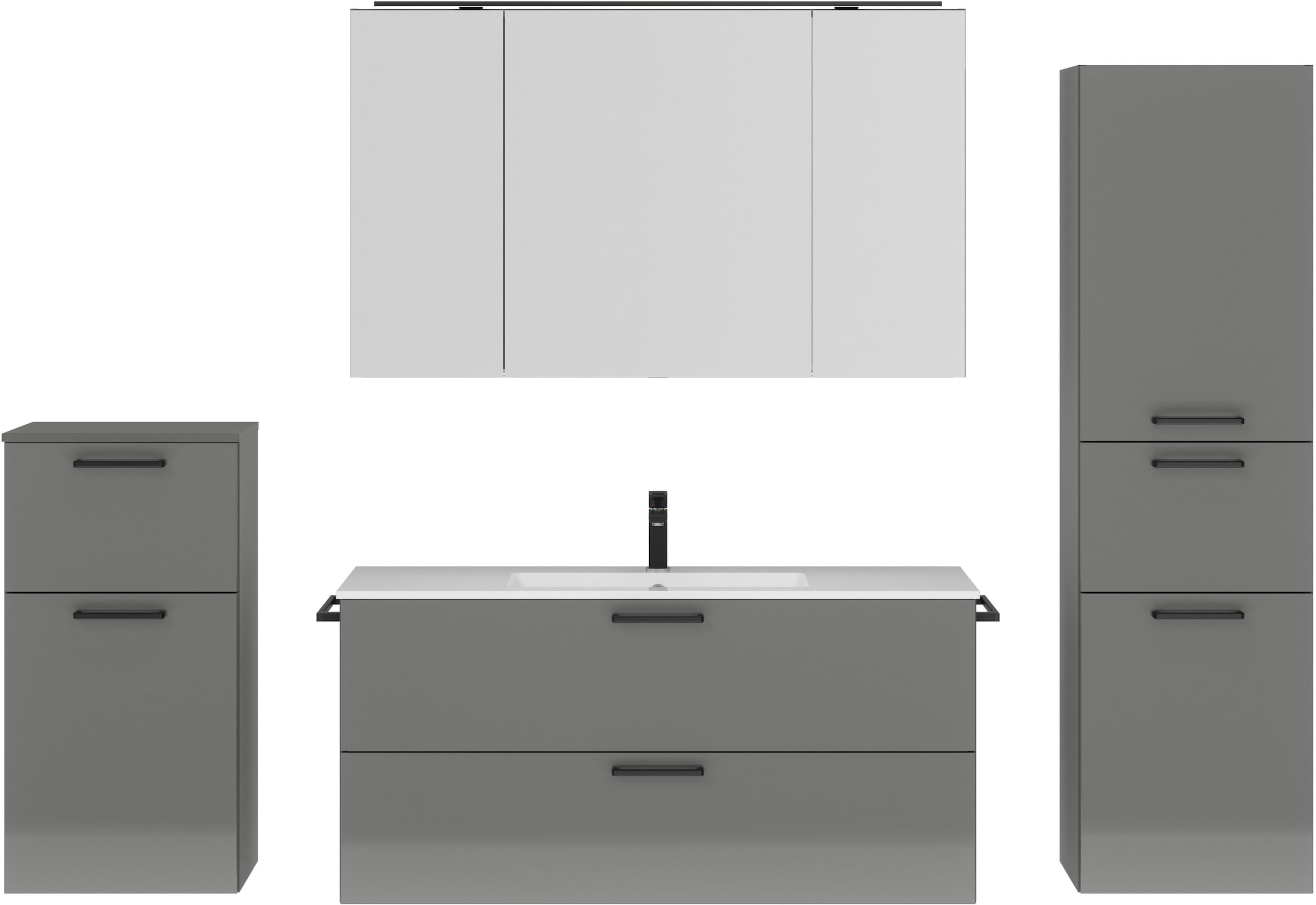 nobilia® Badmöbel-Set »Tolvina« vormontiert, mit Soft-Close, 4 Stk. tlg. günstig online kaufen