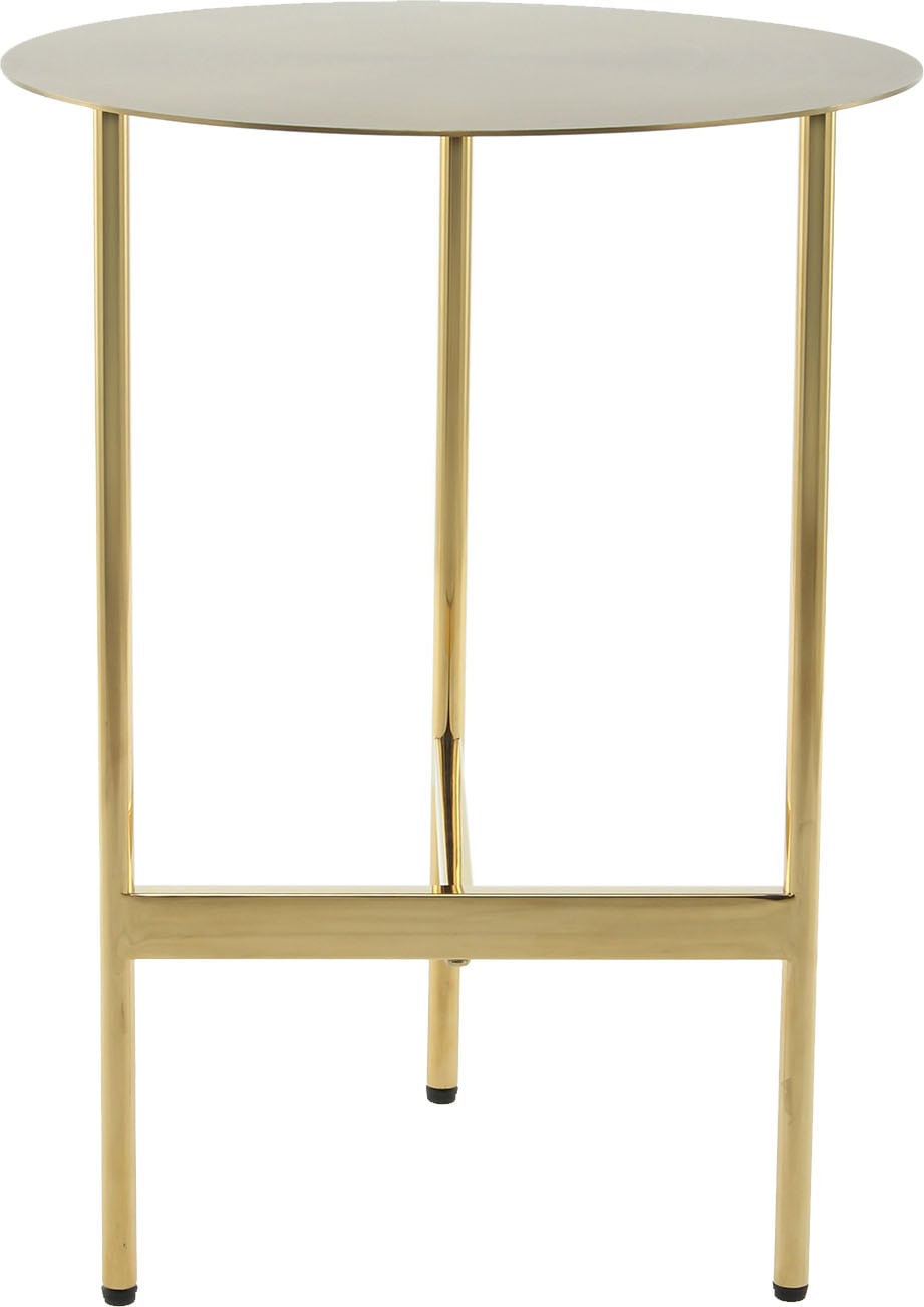 Kayoom Beistelltisch »Pero 125, Minimalistisches Design, Passt zu jedem Einrichtungsstil« 1 Stk. tlg. Gestelldesign aus Edelstahl, runde Ablagefläche, minimalistisch