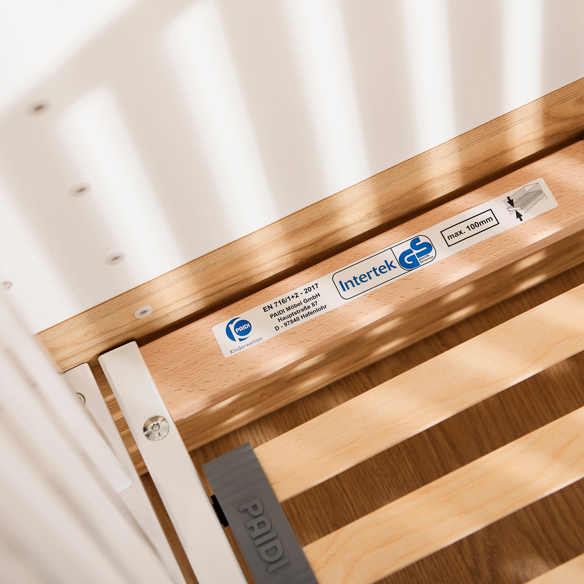 PAIDI Babybett »YOLANDA«, 4-fach höhenverstellbar, mit Airwell® Comfort Federleistenrost