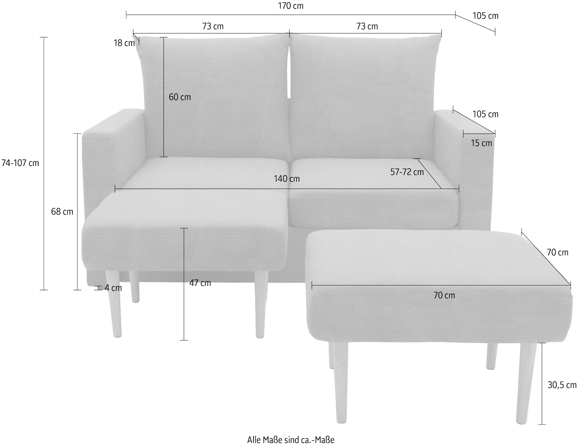 2 St.), für bestellen online Raumwunder, (3 collection 2- mit DOMO geeignet, Hockern »Slunce«, Outdoor Sitzer Sofa