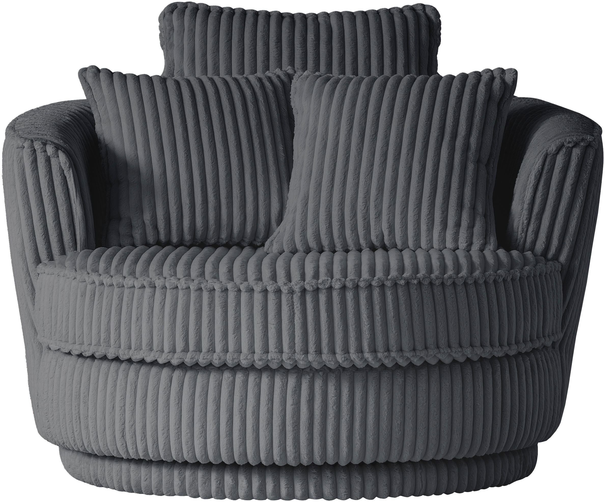 Leonique Drehsessel »MAISIE, Love Seat XXL, Lese-Sessel BIG-«, Sessel in MEGA CORD u. Web-Velours, 360 Grad drehbar