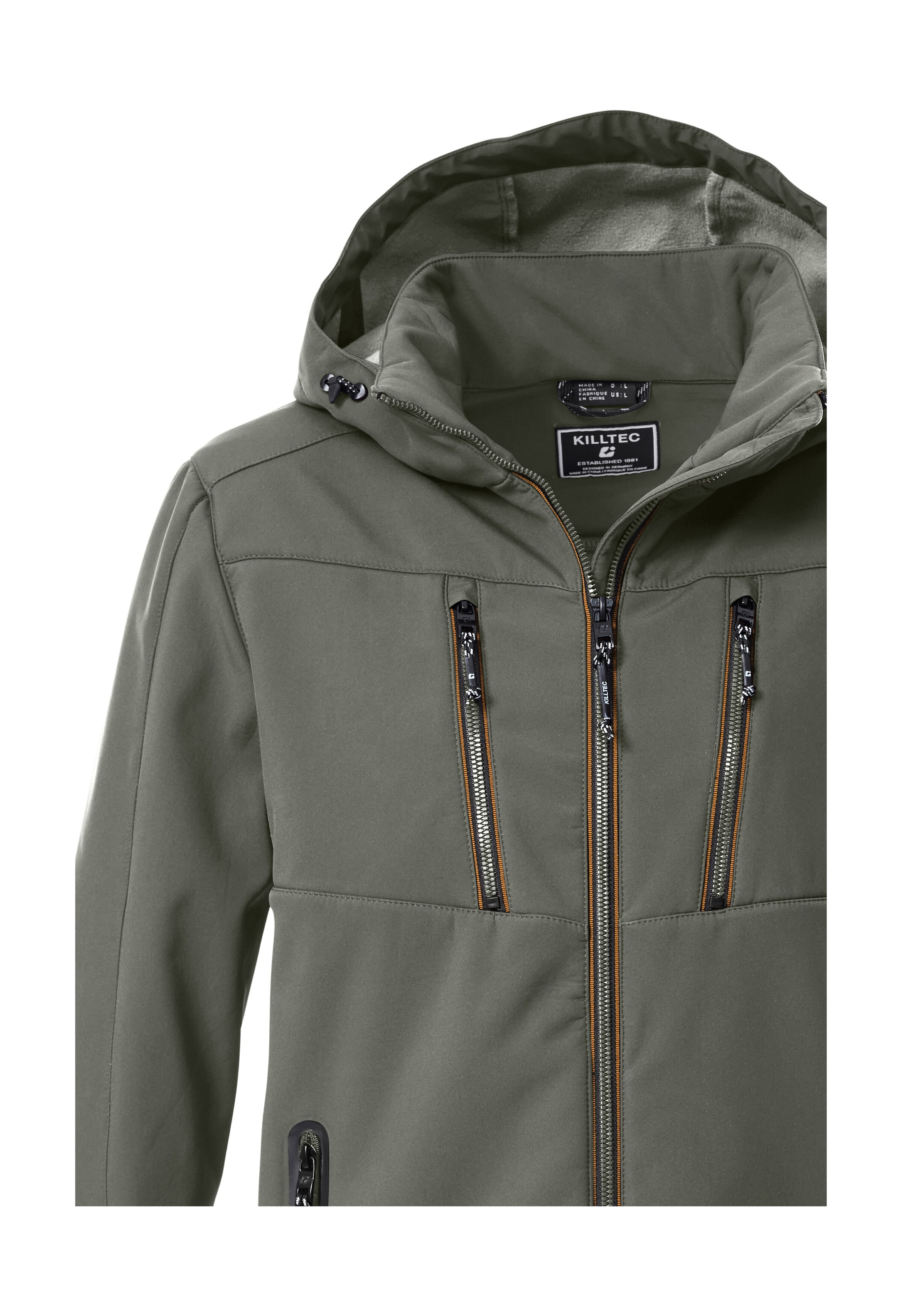 Killtec Softshelljacke »KOW 79 MN SFTSHLL JCKT« Wasser- und windabweisende Softshelljacke, abnehmbare Kapuze