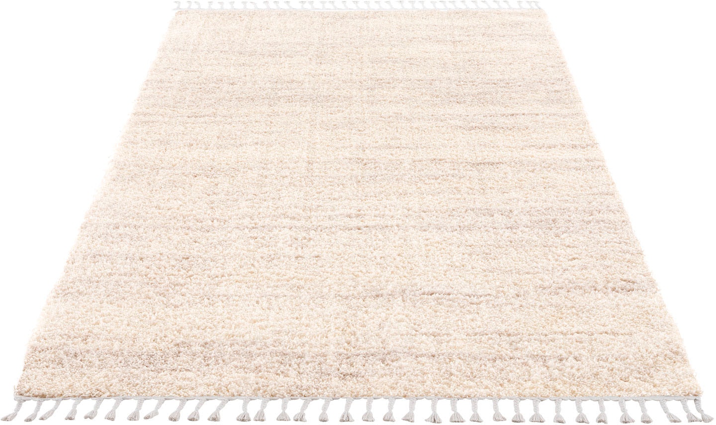 Carpet City Hochflor-Teppich »Pulpy 524«, rechteckig, 30 mm Höhe, besonders weich, mit Fransen, Meliert