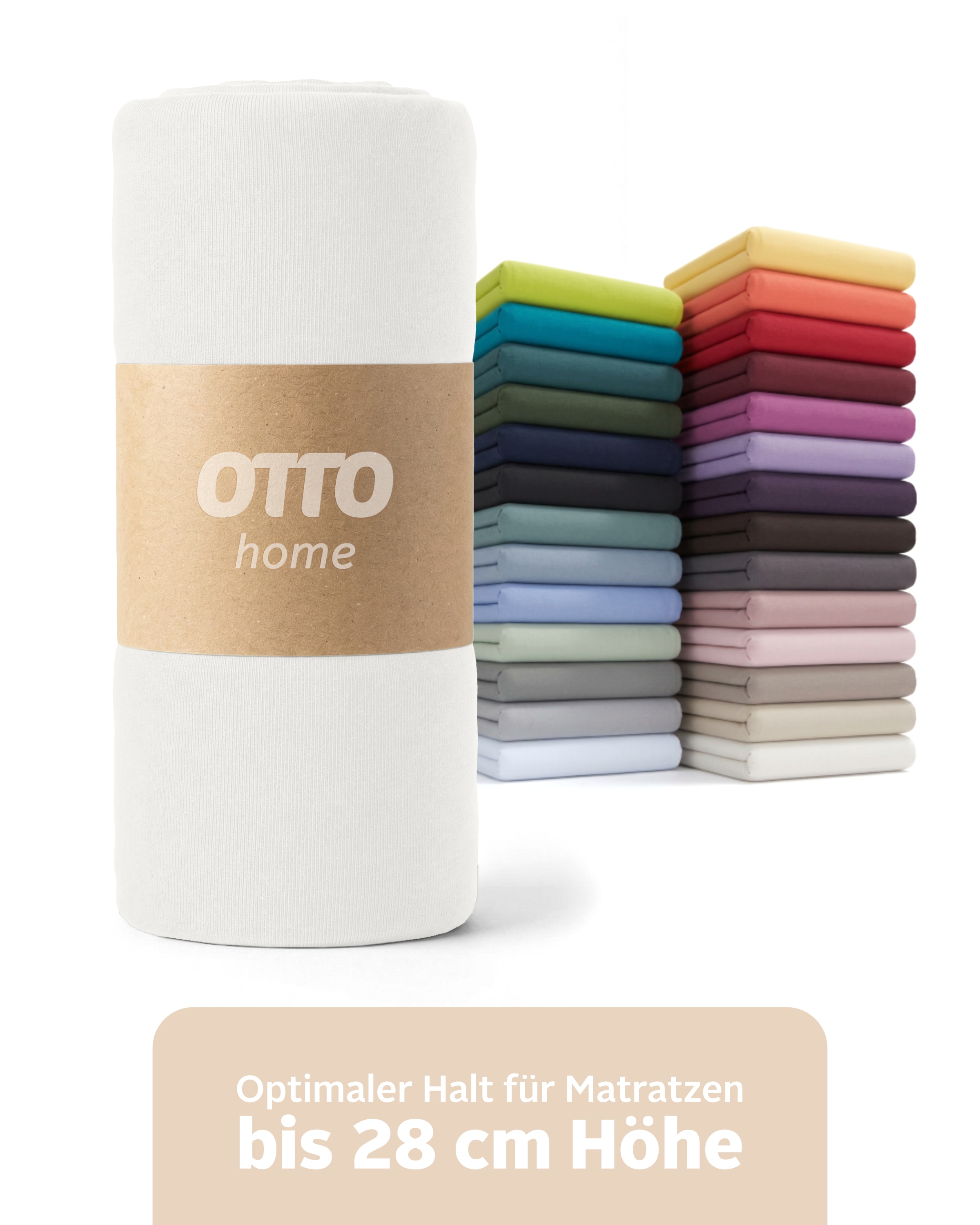 OTTO home Spannbettlaken »BLACKBERRY in PREMIUM und BASIC Qualität, 100% Baumwolle« für hohe Matratzen bis 28 cm, Bettlaken, Spannbetttuch, Boxspring