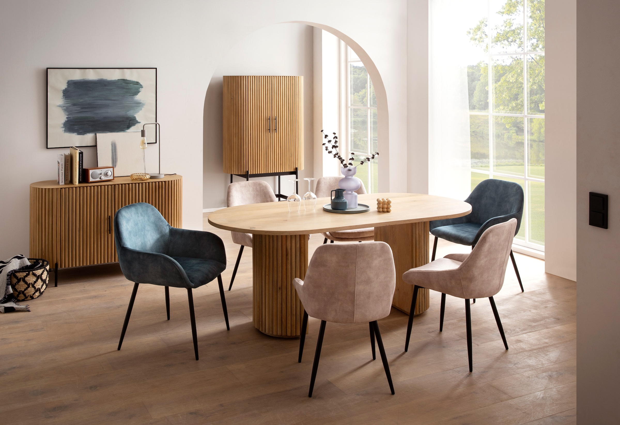 SIT Kommode, (1 St.), Lamellen-Design im Retro Stil