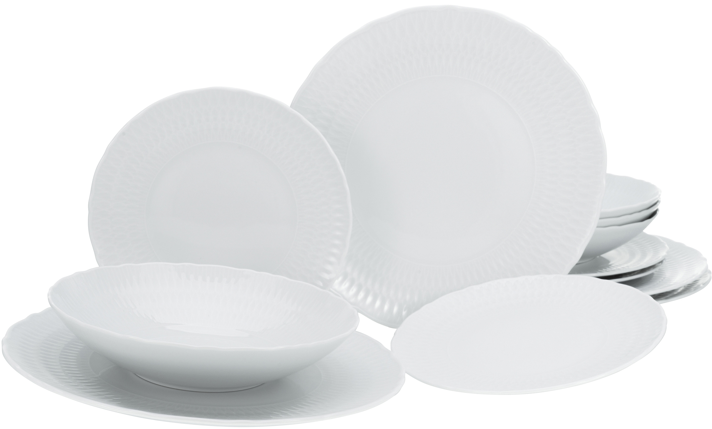 CreaTable Teller-Set »Geschirr-Set Sofia« Service, klassisch elegantes Reli günstig online kaufen