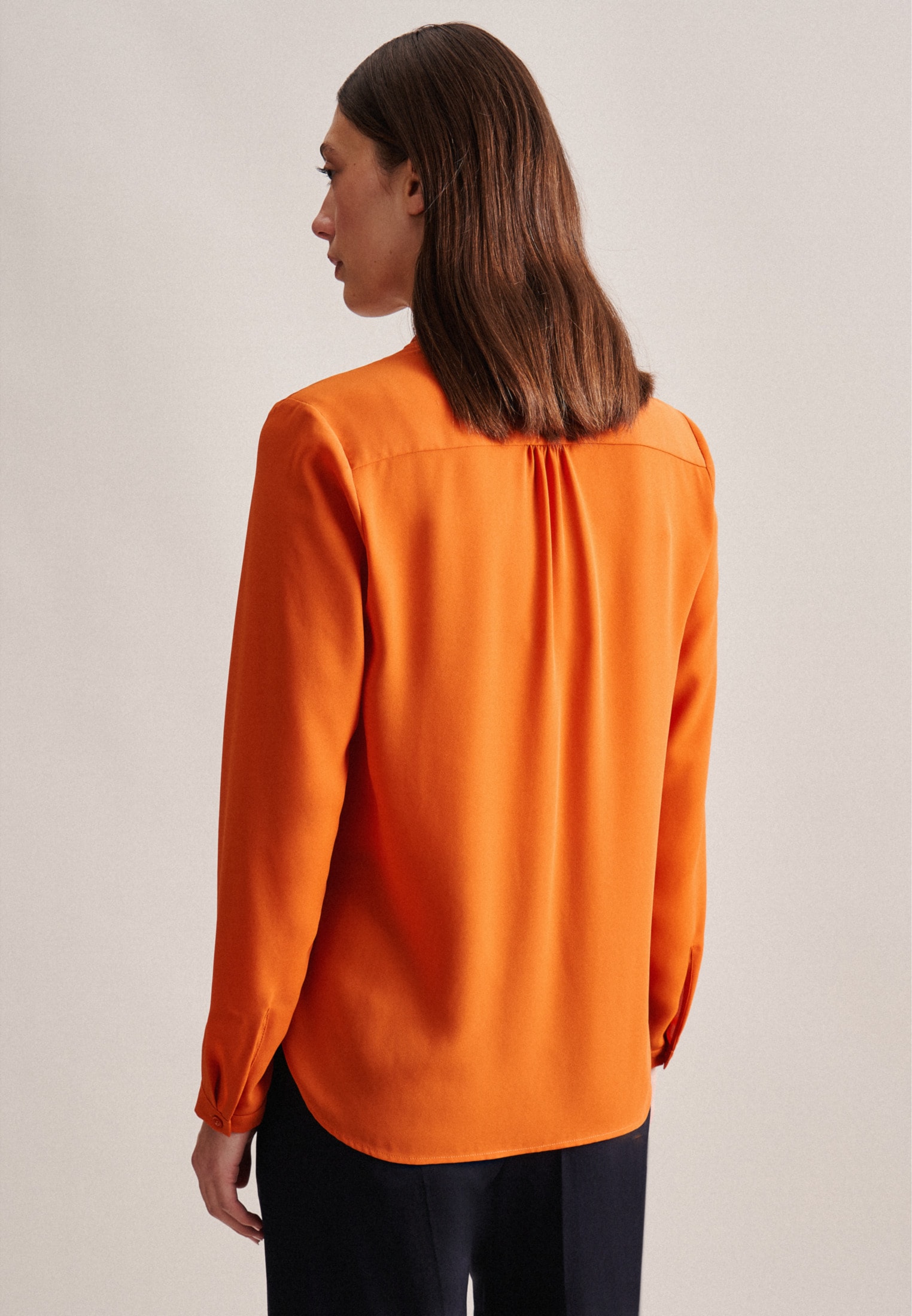 seidensticker Wickelbluse »Schwarze Rose«, Langarm V-Neck Uni