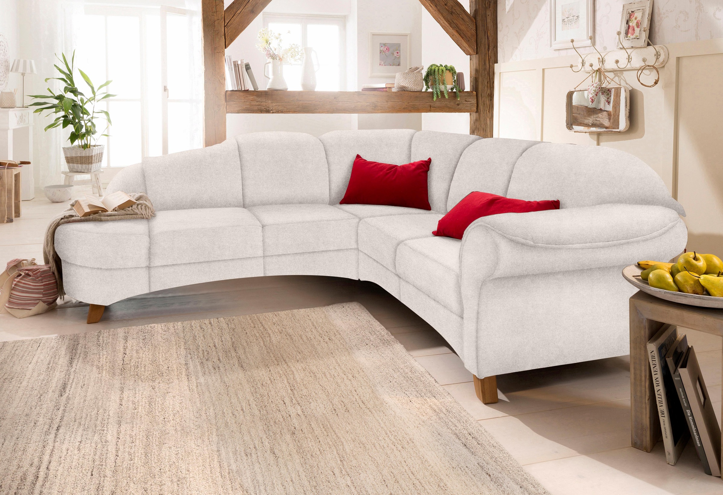 Home affaire Ecksofa »Mayfair L-Form«, mit Federkern günstig online kaufen