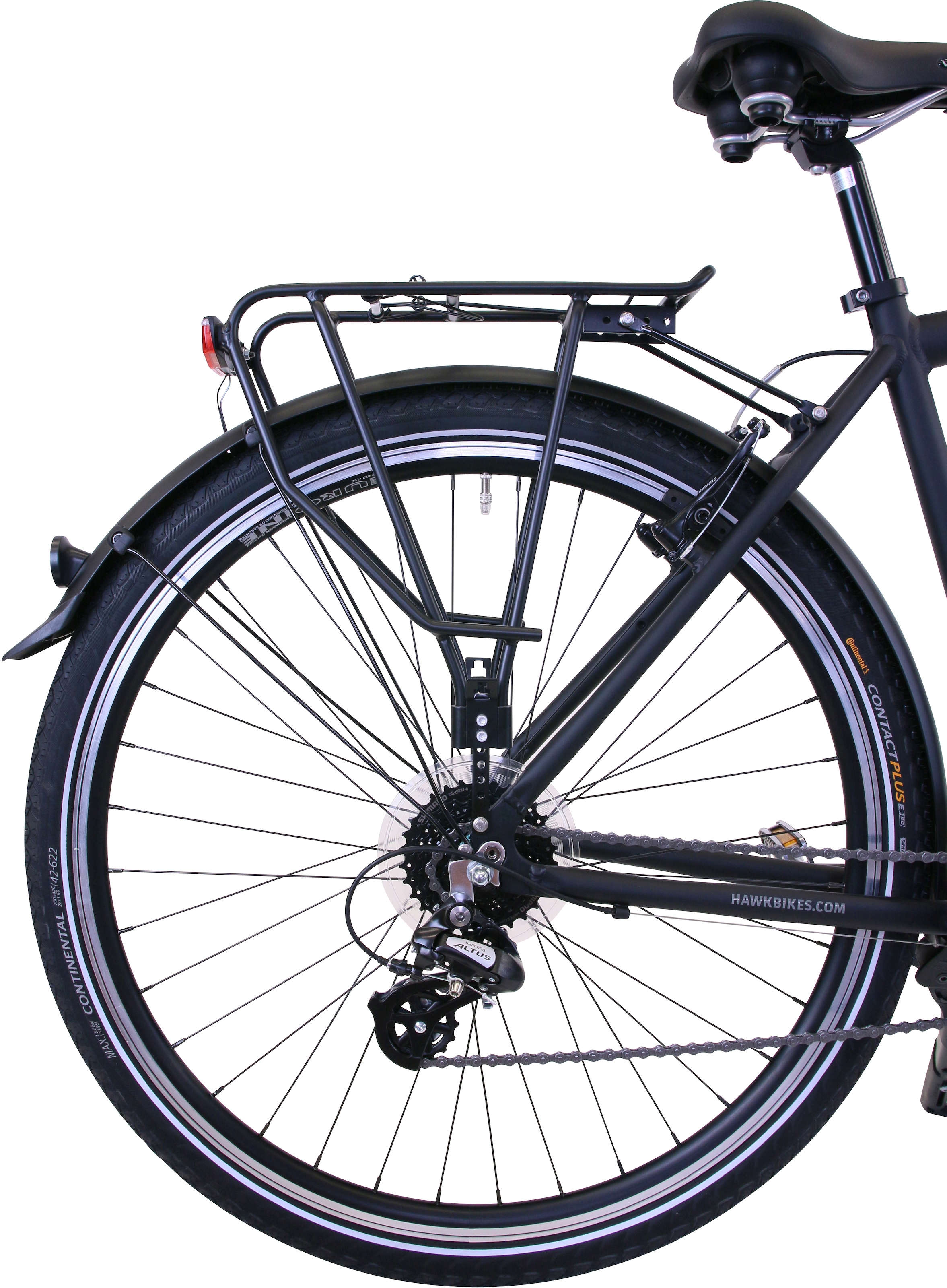 HAWK Bikes Trekkingrad »HAWK Trekking Gent Premium Black«, 24 Gang, microSHIFT