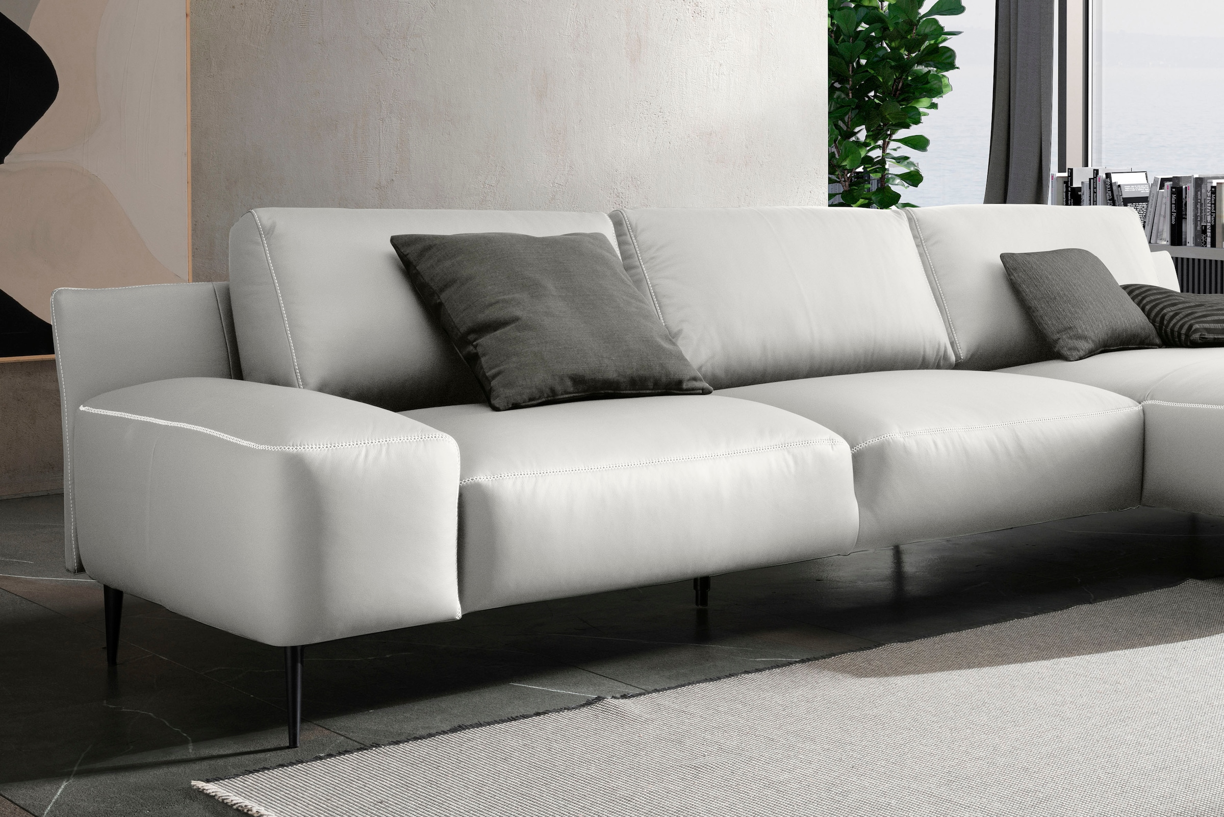 designwerk Ecksofa »Forma, zeitloses Designsofa mit aktuellem Fuß, L-Form«, in hochwertiger Verarbeitung und tollem Sitzkomfort